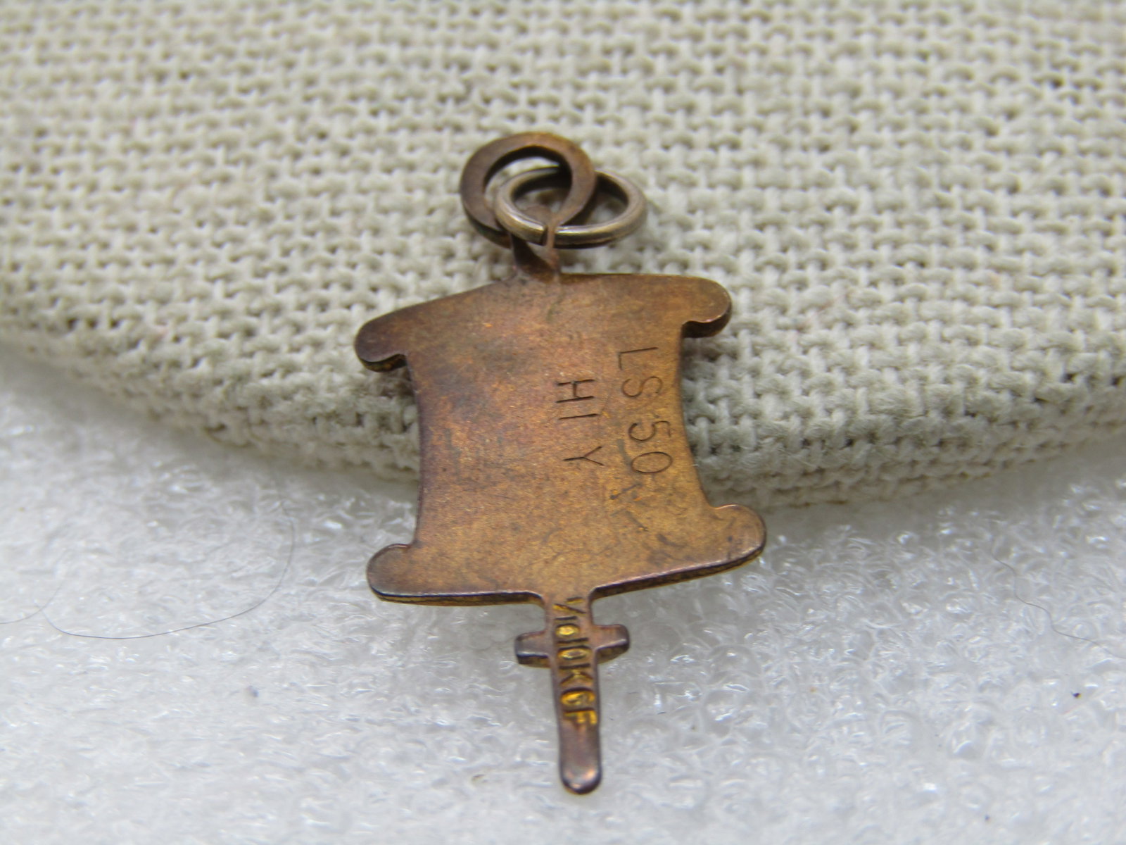 Vintage 10kt G.F. Activites Charm or Pendant, Scrolled, Signed - 2