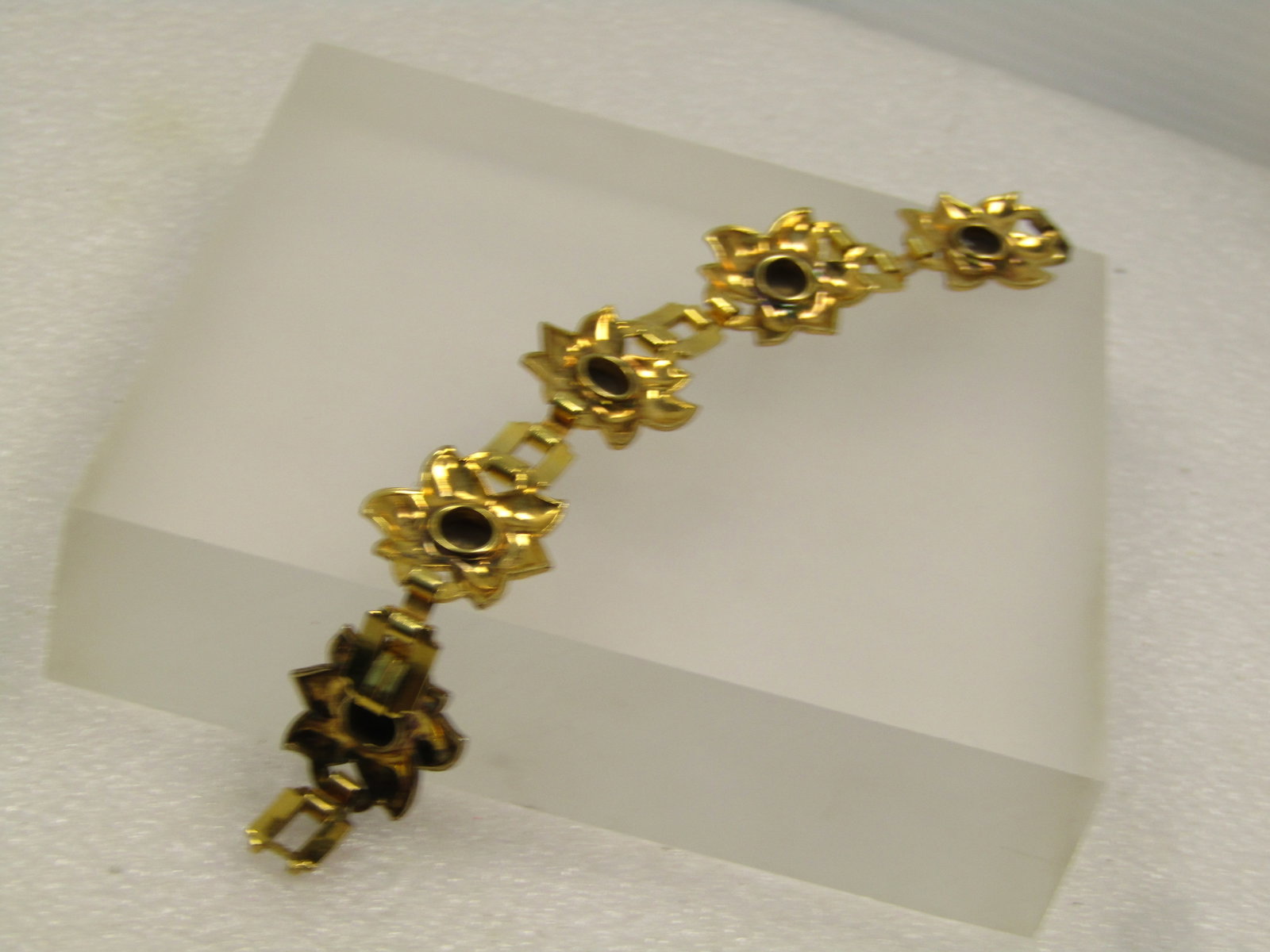 Vintage 10kt G.F. Floral Bracelet, 7", 1940's-1950's, Signed - 5