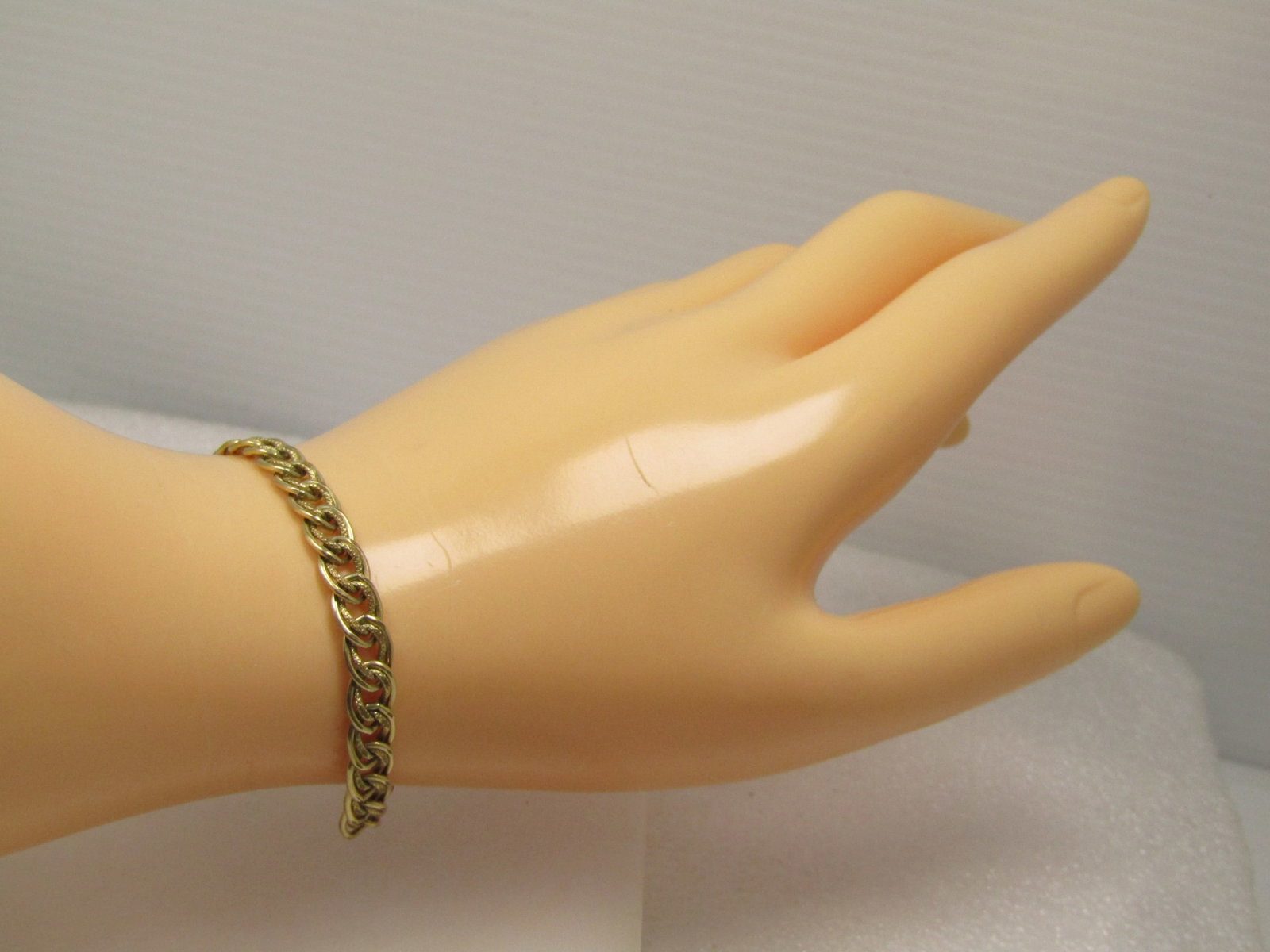 Vintage Gold Filled Double Link Bracelet, 7.25", 1980's - 2
