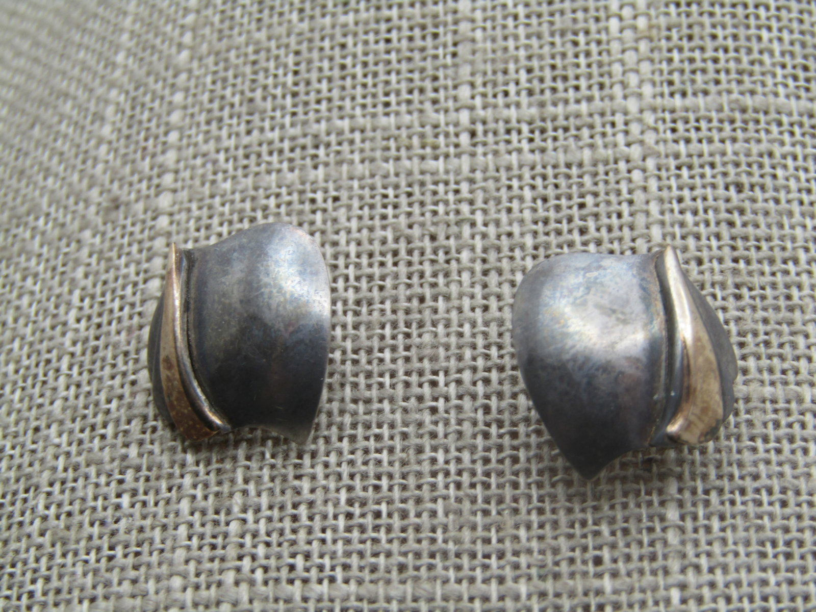 Vintage Sterling & Vermeil Earrings, Pierced, 1970's - 5