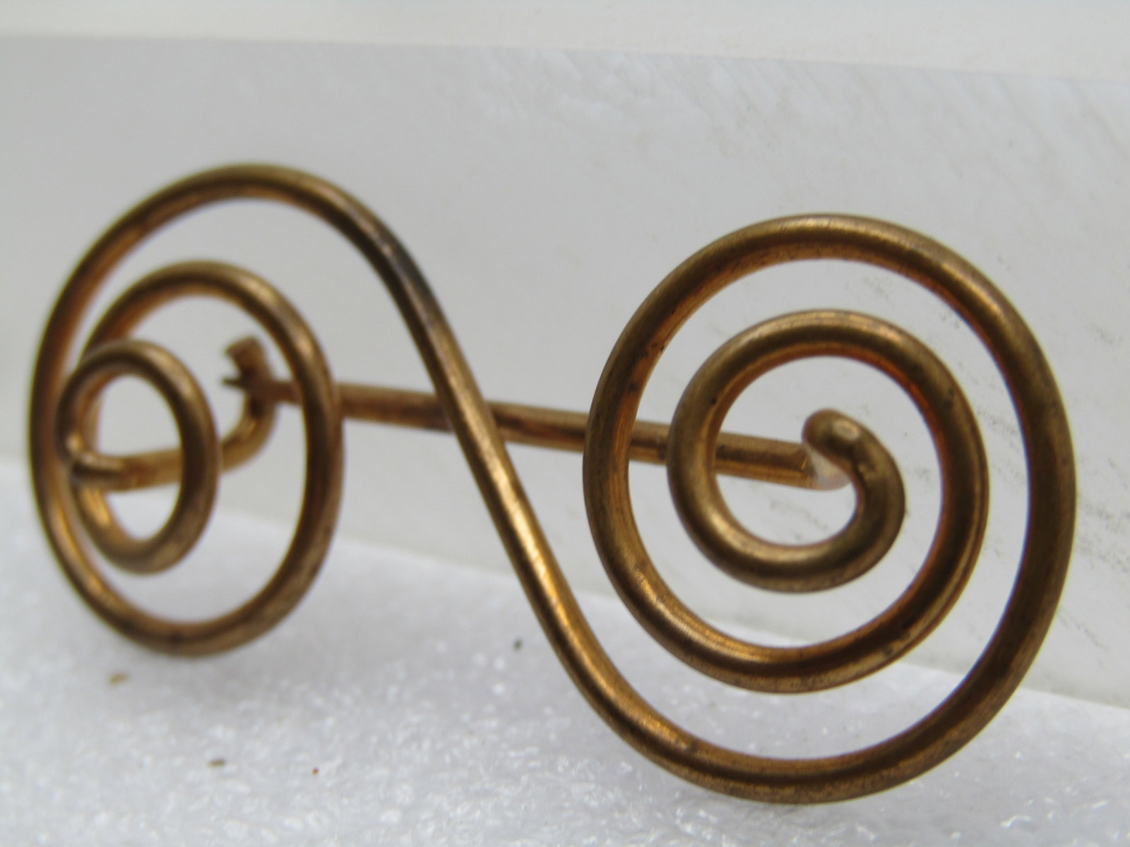 Vintage 10kt Gold Filled Coiled Brooch, C-Clas, 1920's-1930's - 3