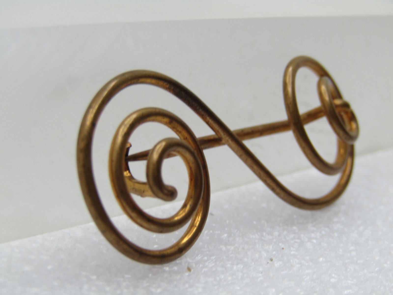 Vintage 10kt Gold Filled Coiled Brooch, C-Clas, 1920's-1930's - 4