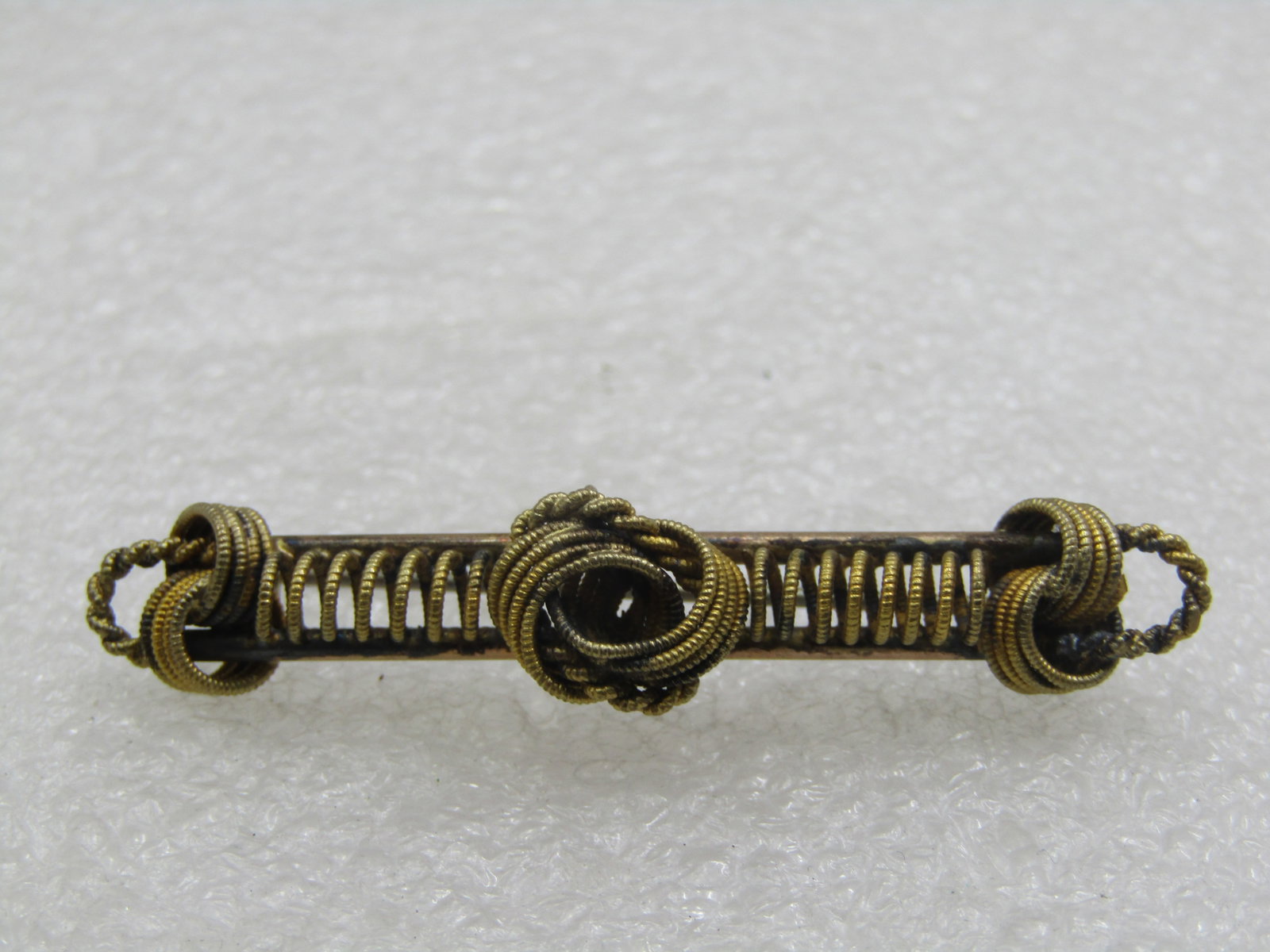 Victorian 12kt G.F. Bar Brooch, C-Clasp, 1800's - 3