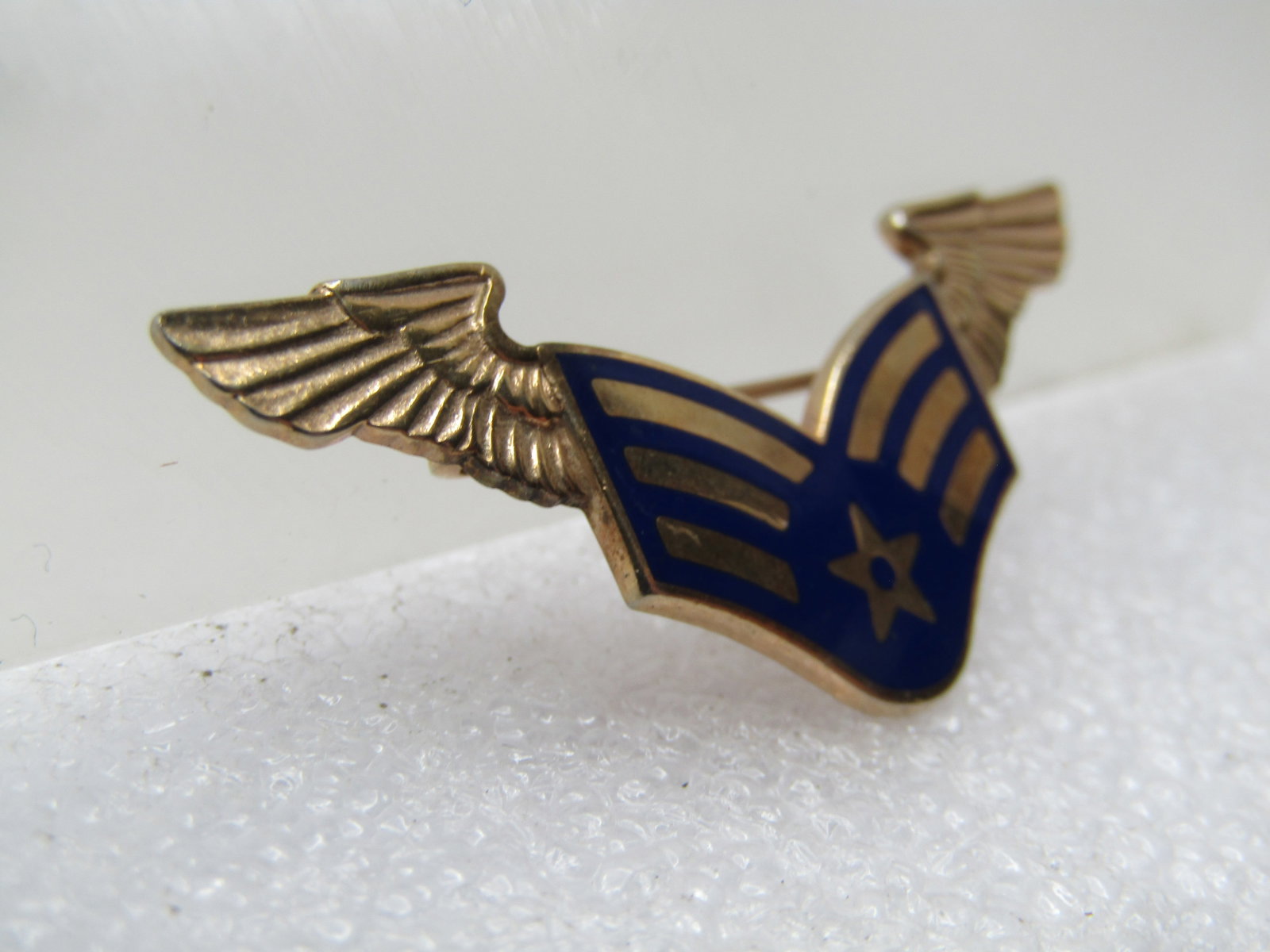 Vintage Enameled Air Force Wings Brooch, 1960's-1970's, 10kt G.F. - 5