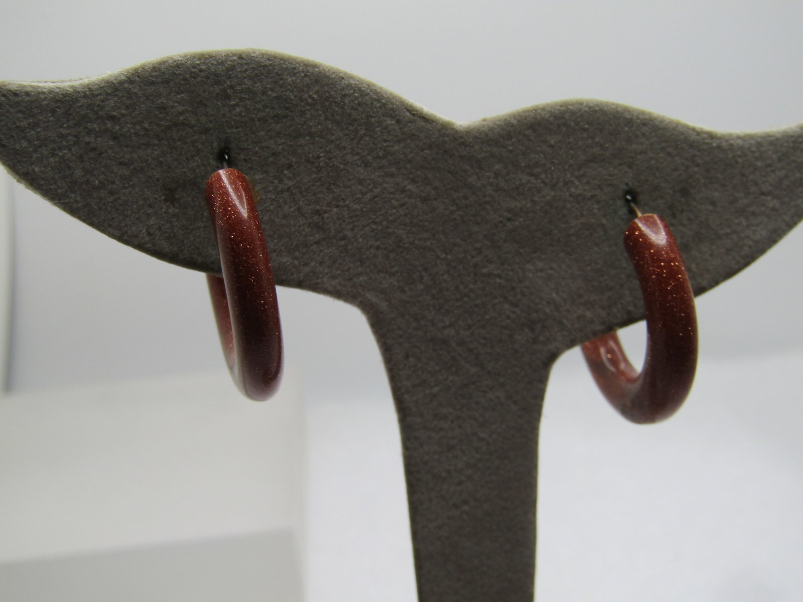 Vintage Goldstone Hoop Earrings, Pierced 1960's-1970's.: Vintage Goldstone Hoop Earrings, Pierced 1960's-1970's. The hoops are 1" long and appx. 4.5mm. They have gold filled posts with clutches. They are not marked or signed. Good to very good condition.