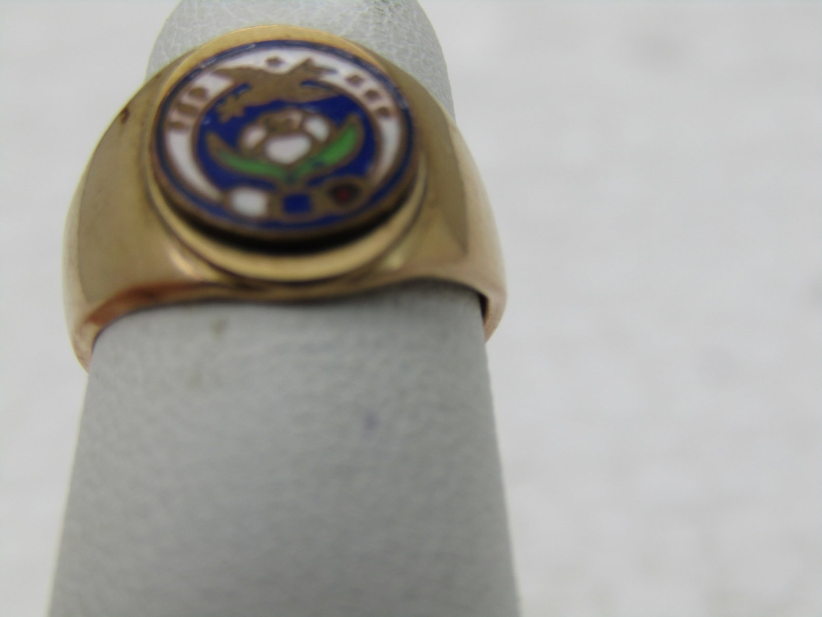 Vintage 10kt G.F. Daughters of Rebekah Enameled Ring, Sz. 2.5, 3.20 gr. - 6