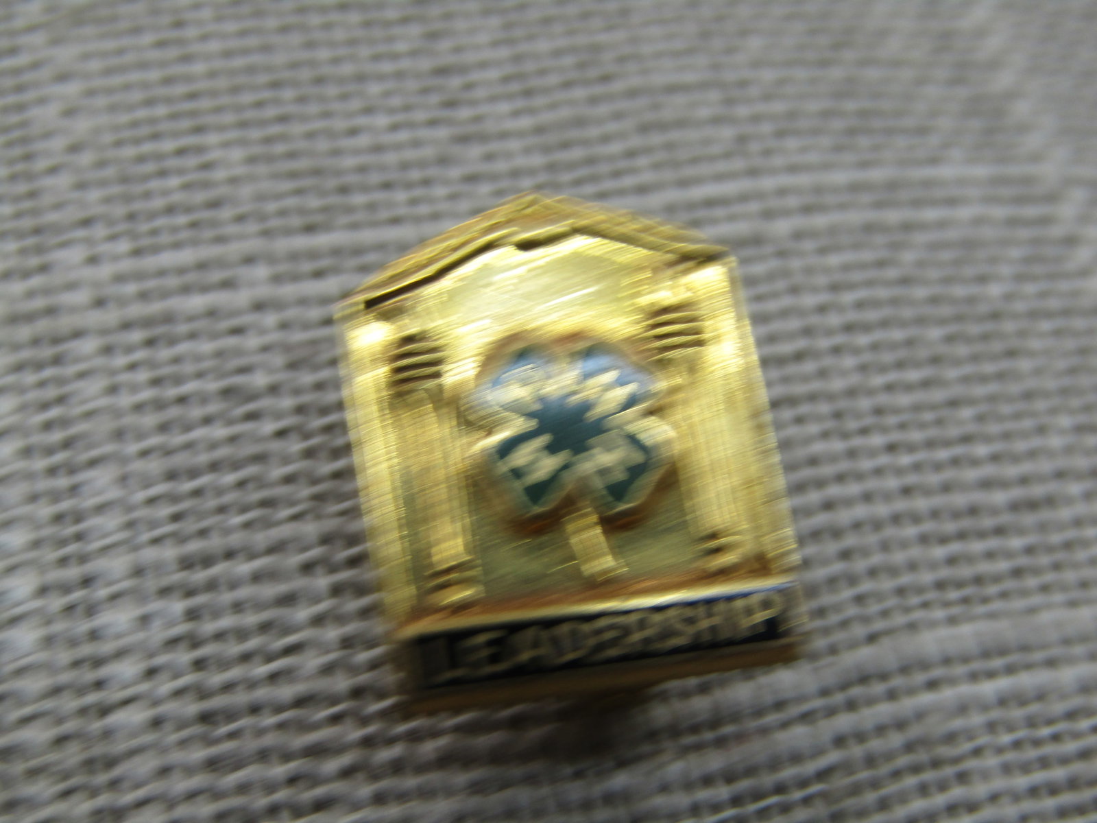 Vintage 4 H Leadership Brooch, Enameled, 1/20 10kt G.F. Sears Roebuck Award - 4