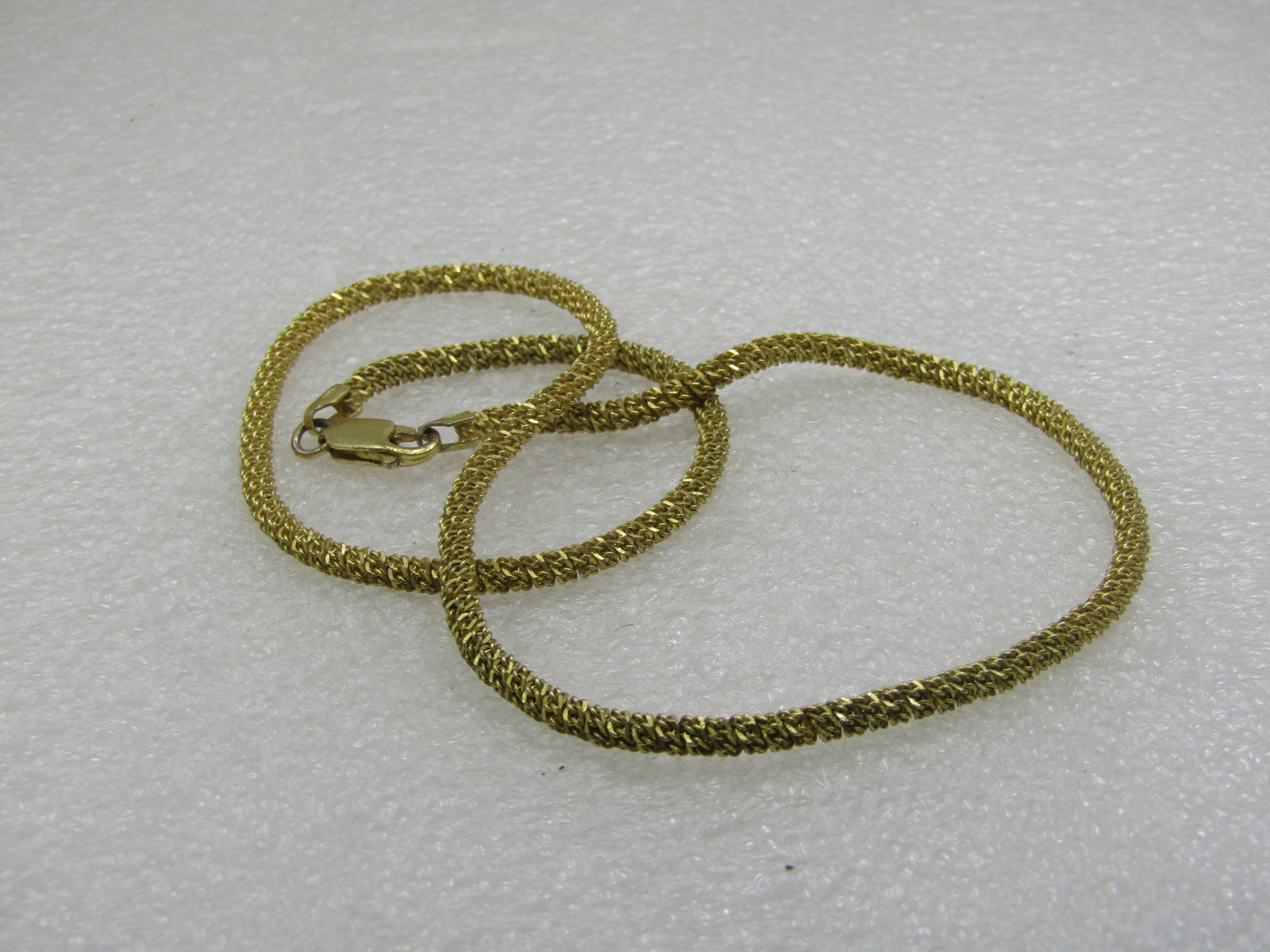 Vintage Gold over Sterling 3.5mm Round Link Necklace, 18" - 3
