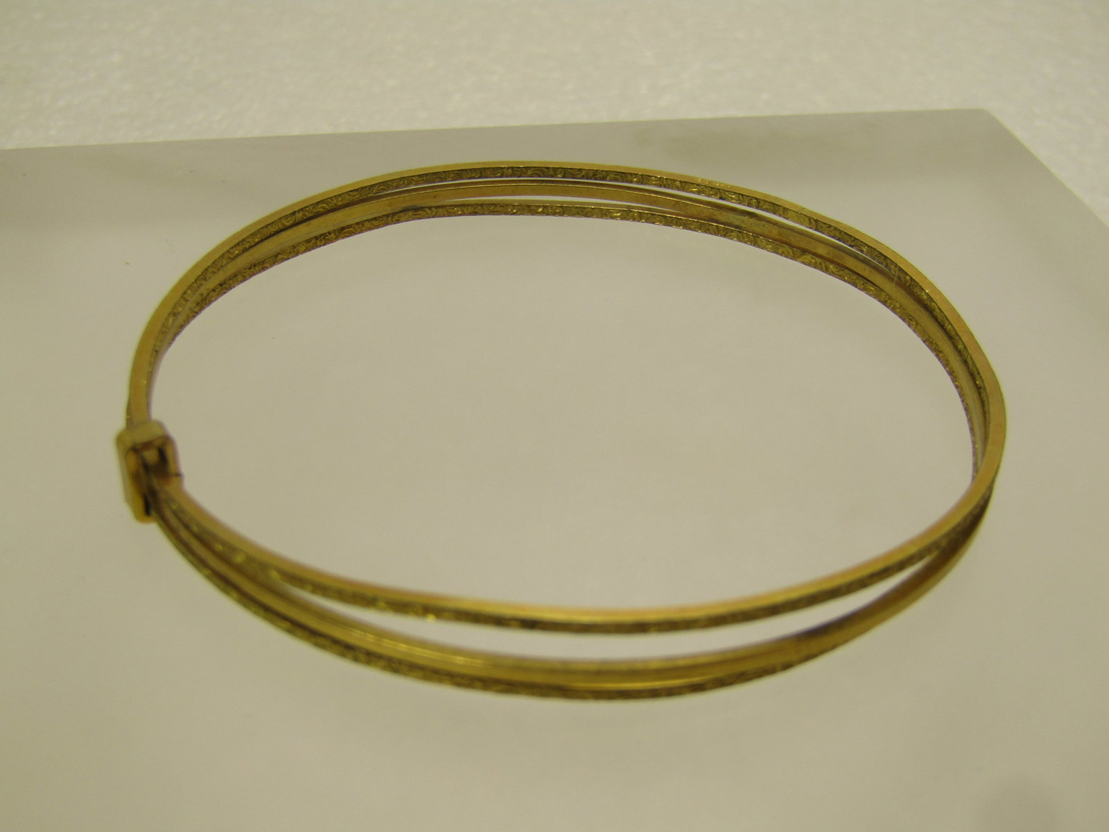 Vintage 10kt G.F. Stacking Bangle Bracelets, 7.5", Art Deco 1930's-1940's - 3