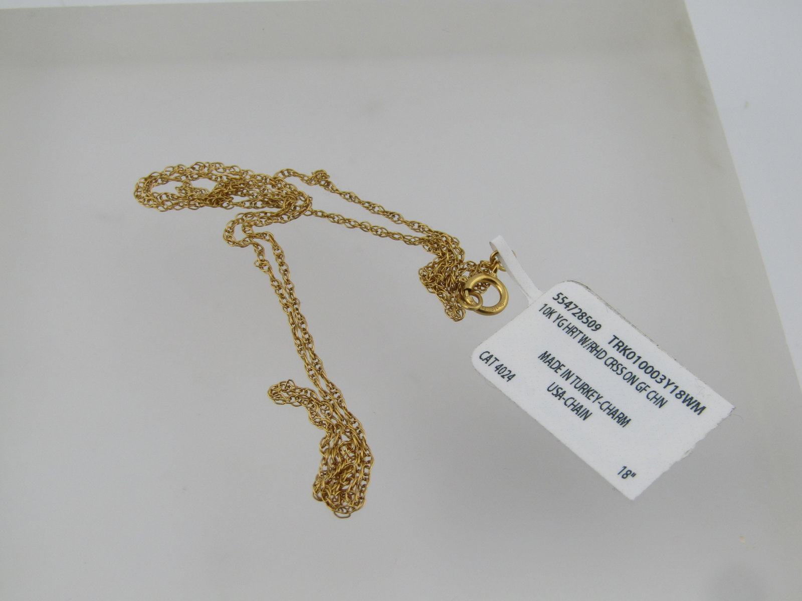 1/20 14kt Gold Filled Chain, 18", Signed RL, 2000's - 3