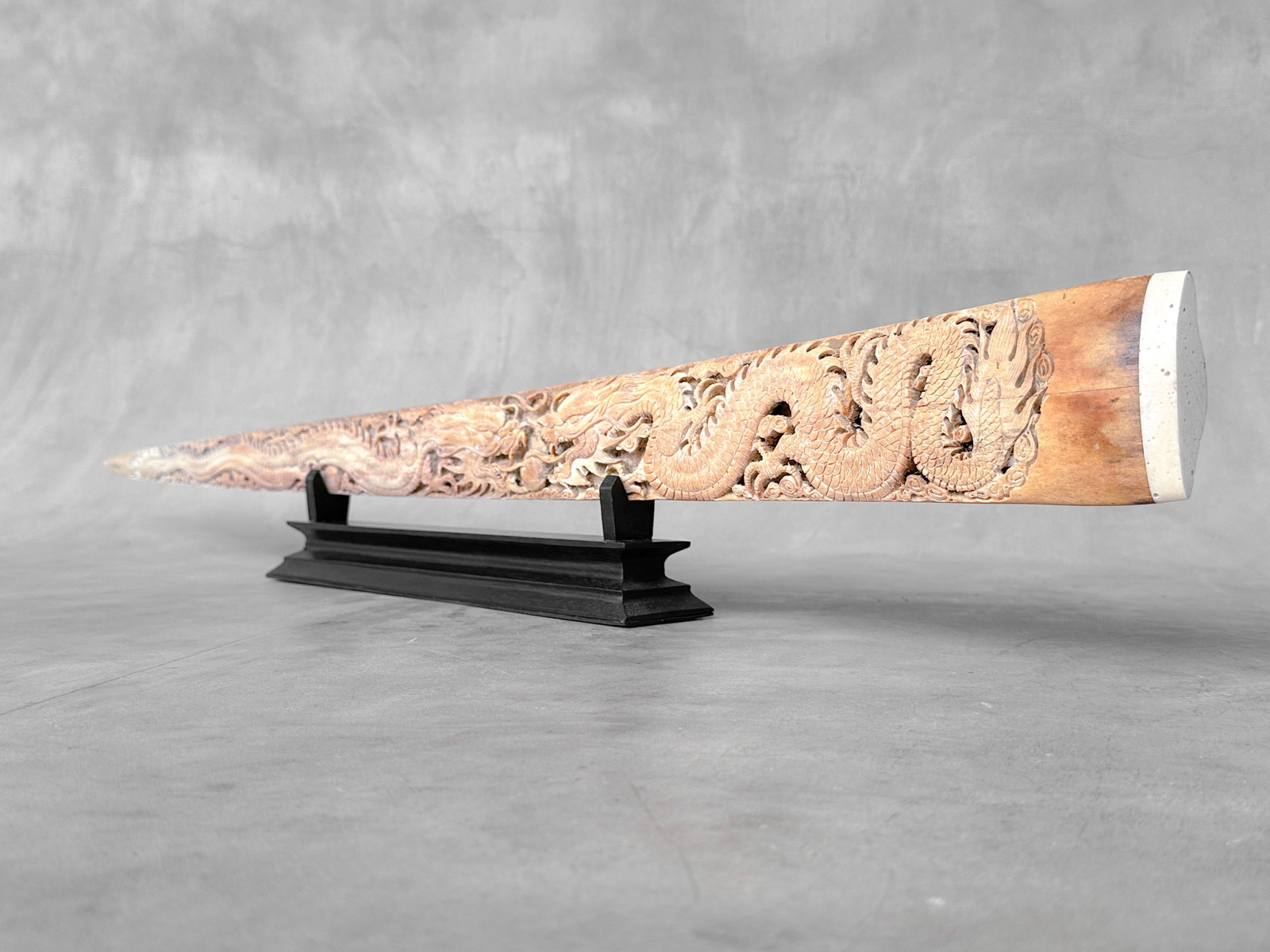Extra large carved swordfish - Double Dragon motif - 4