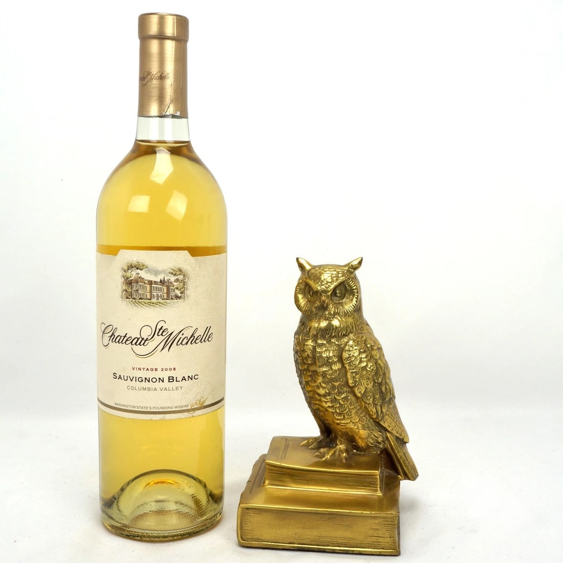 Single Mid Century Cast Brass Owl Bookend PM Craftsman - 2