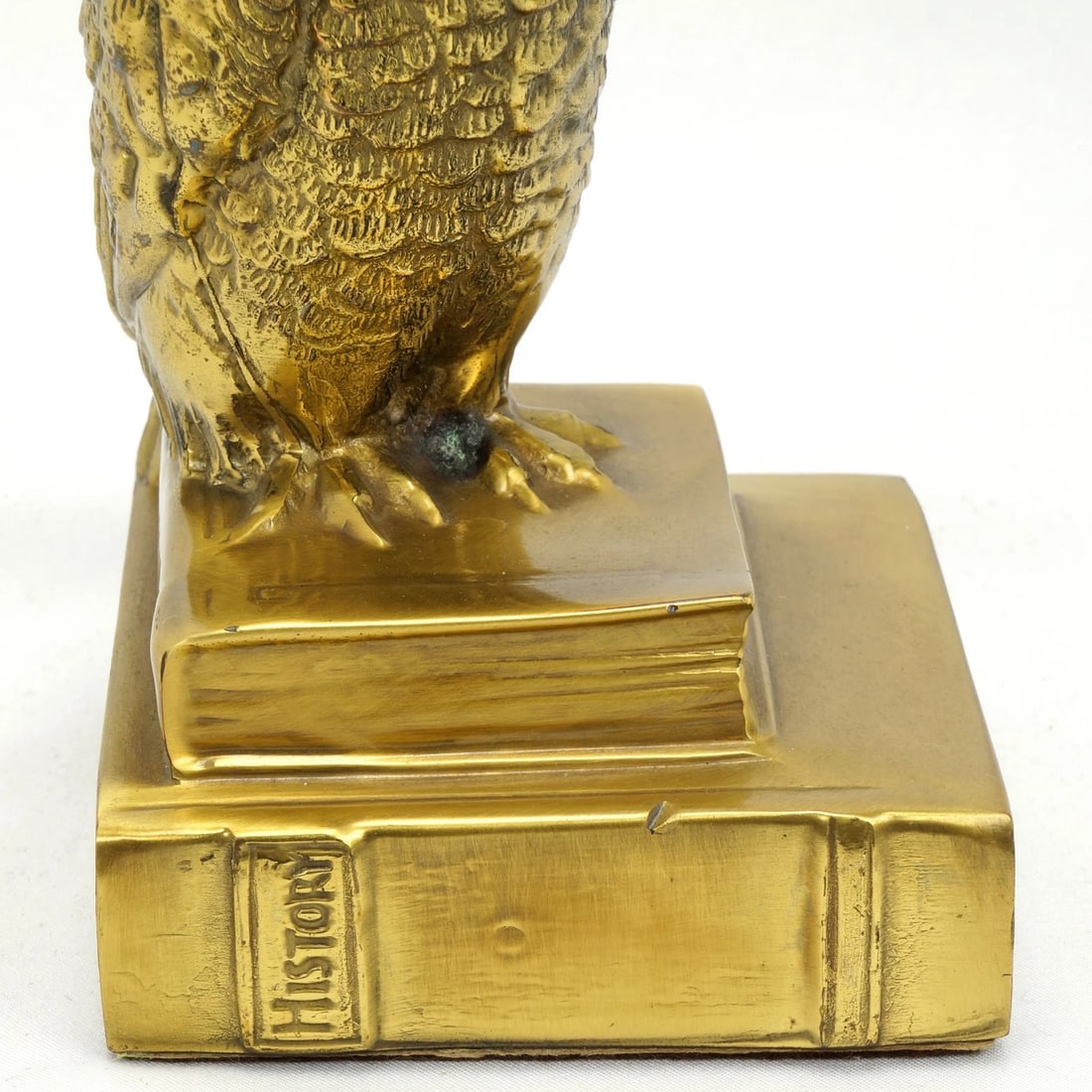 Single Mid Century Cast Brass Owl Bookend PM Craftsman - 7