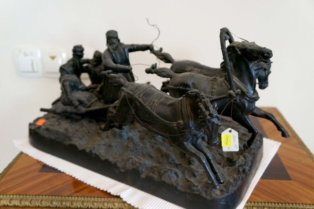 Russia The sculptural group "Troika in winter" Naps Yevgeniy Ivanovich Kasli iron foundry 1972s - 4