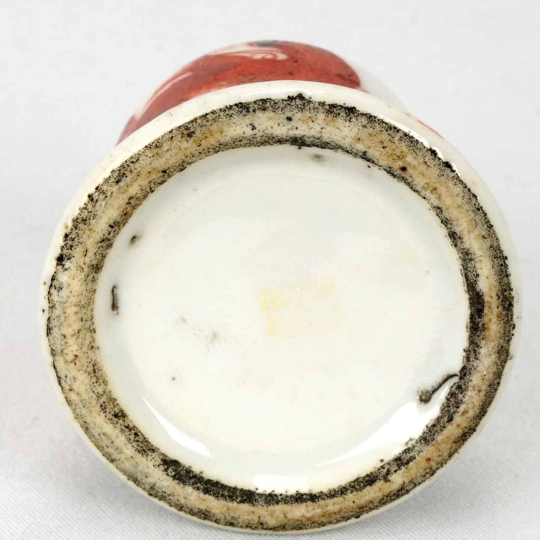 19th C Chinese Porcelain Ink Pot Red Foo Lion - 7