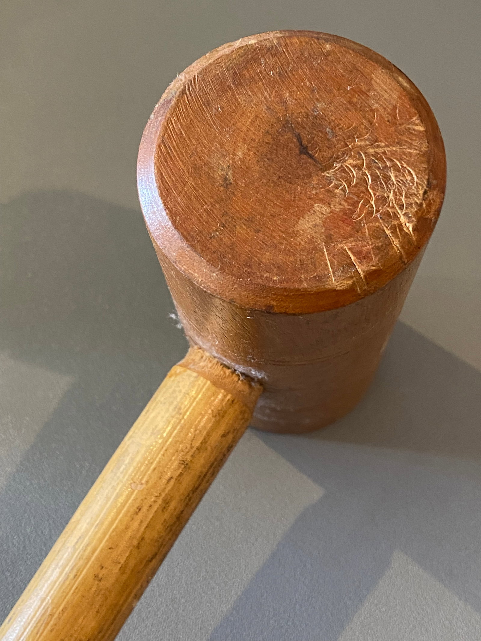 Vintage London Croquet Wood Mallet Hammer, Pounding Mallet Wood Hammer, Rustic Farmhouse Decor Use - 7