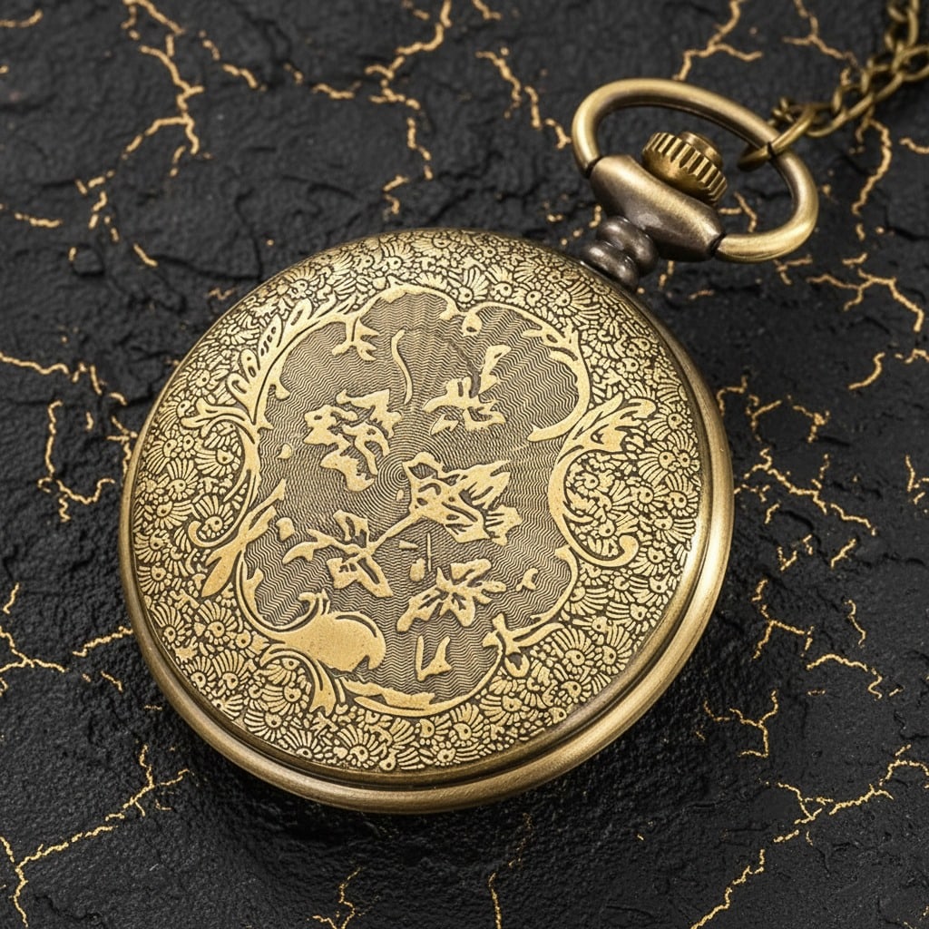 Men's Statue of Liberty Pocket Watch Patriotic Theme Vintage Style Gift - 5