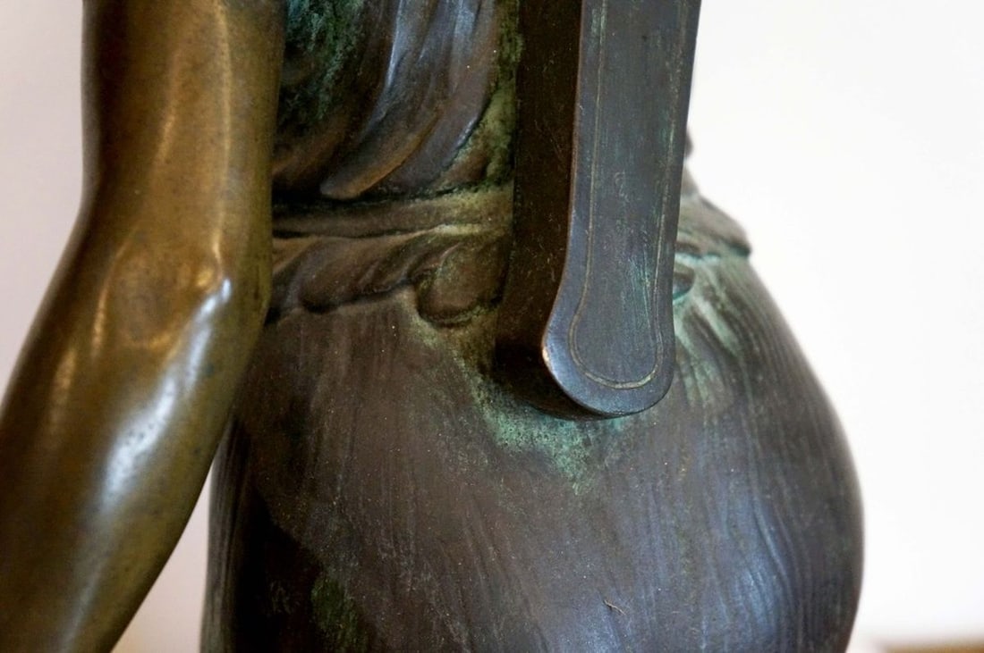 France bronze sculpture of the Amazon Rudolf Kaesbach late 19th century - 12