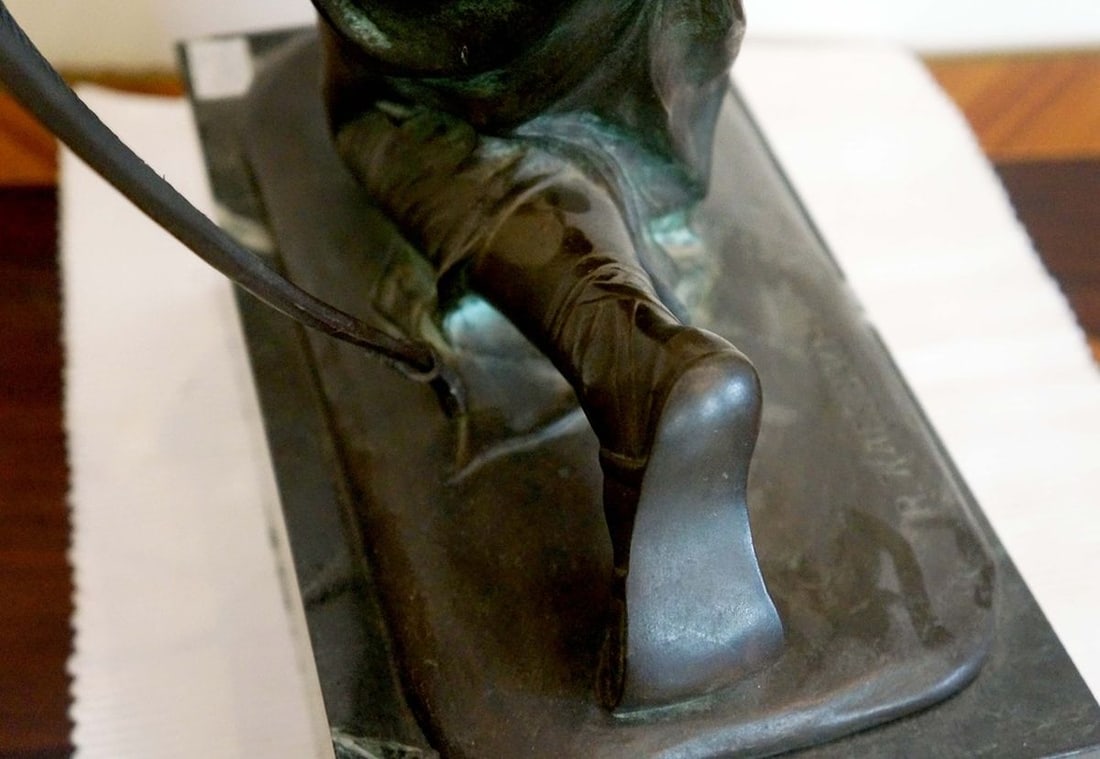 France bronze sculpture of the Amazon Rudolf Kaesbach late 19th century - 13
