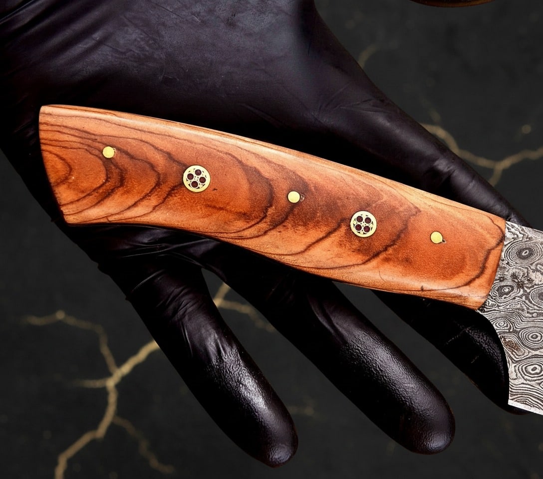 Hand-Forged Damascus Steel Chef Knife Professional Kitchen Tool Wood Handle - 5