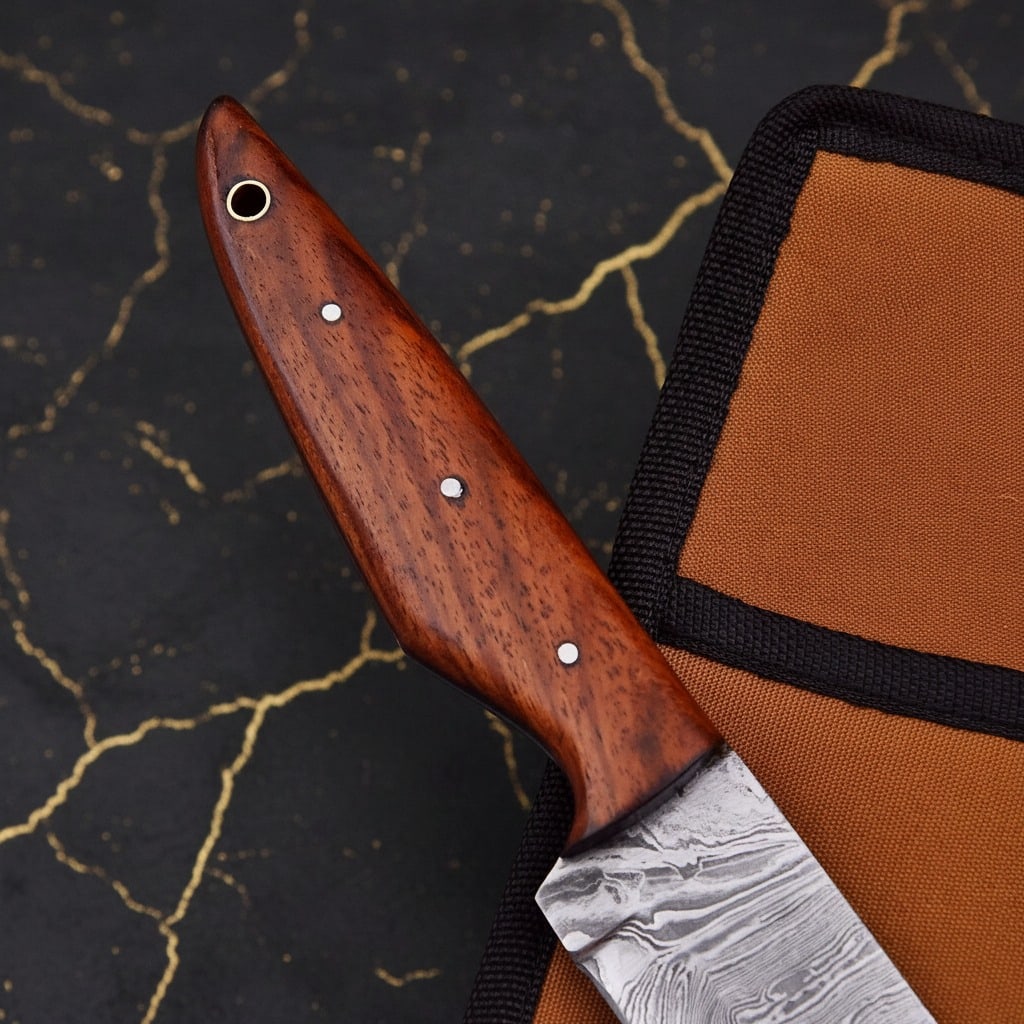 Artisan Hand-Forged Damascus Steel Chef Kitchen Knife Set Professional - 2
