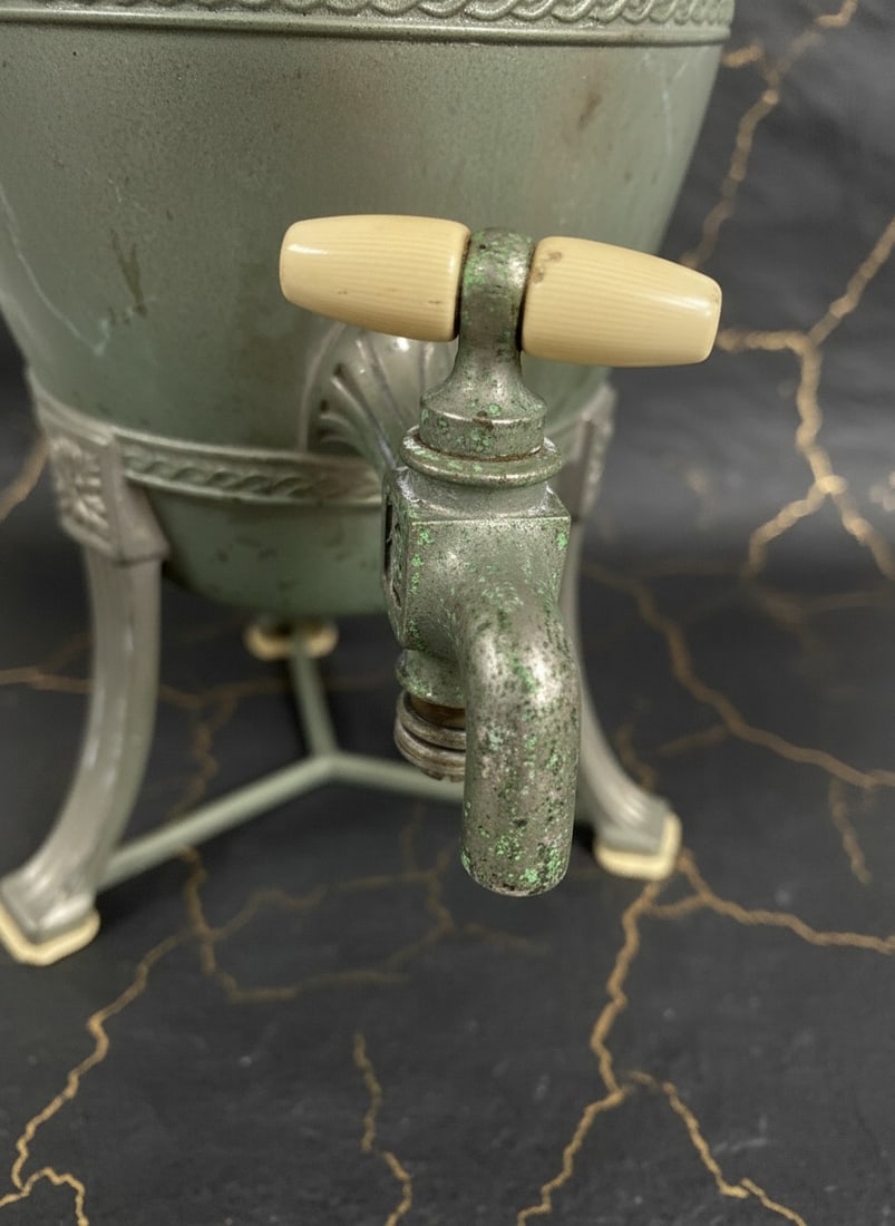 Antique Silver Plated Coffee Urn Art Deco Serving Pot E-9189 - 3