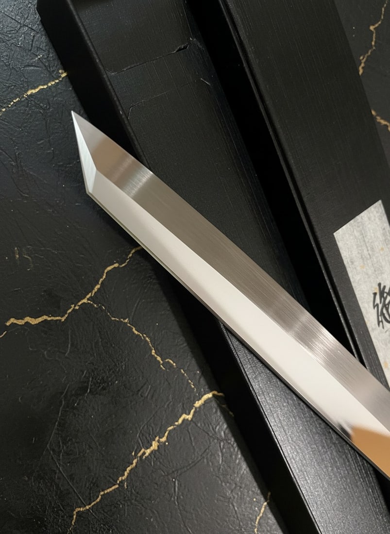 270mm Handmade VG10 Sashimi Yanagiba Knife Ebony and Horn Handle Right-Handed - 5