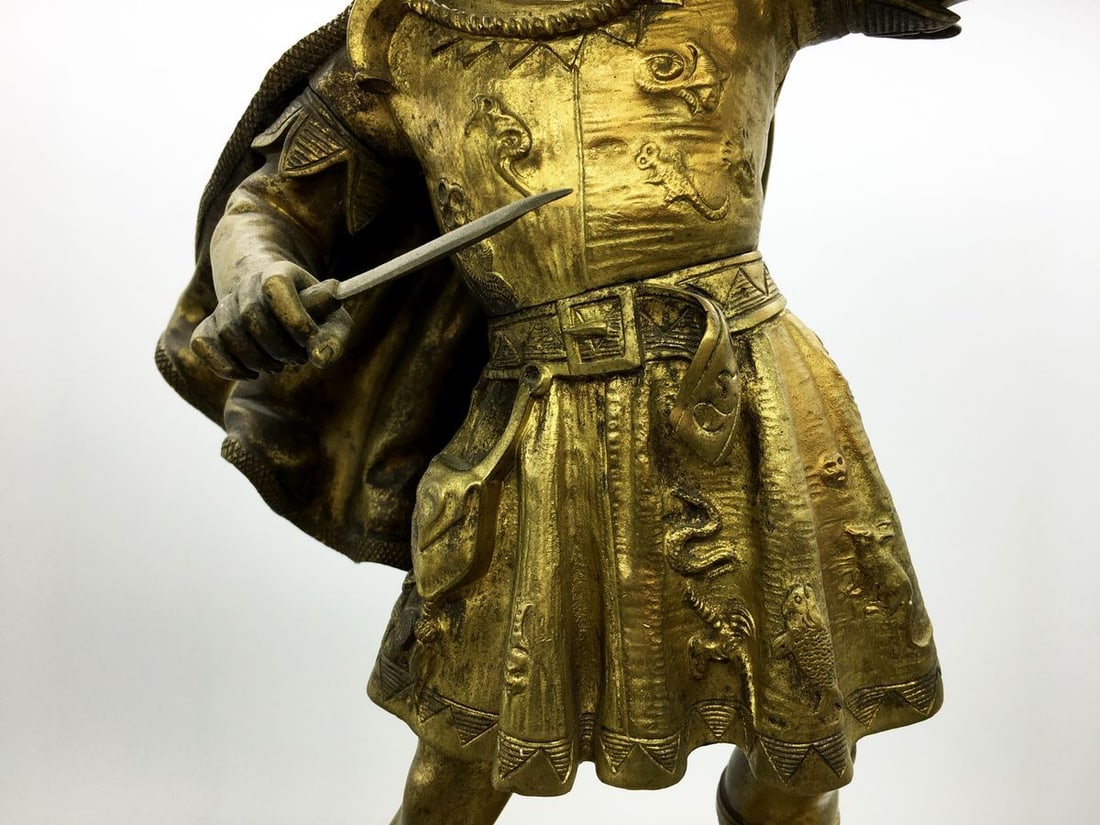 Bronze figure of a man on a watch - 6