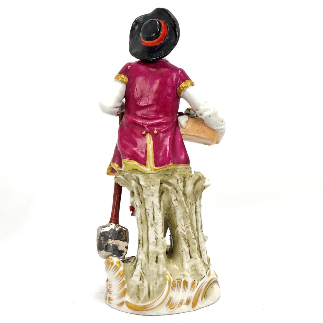 Vintage Capodimonte Youth w Fruit Figurine - 4