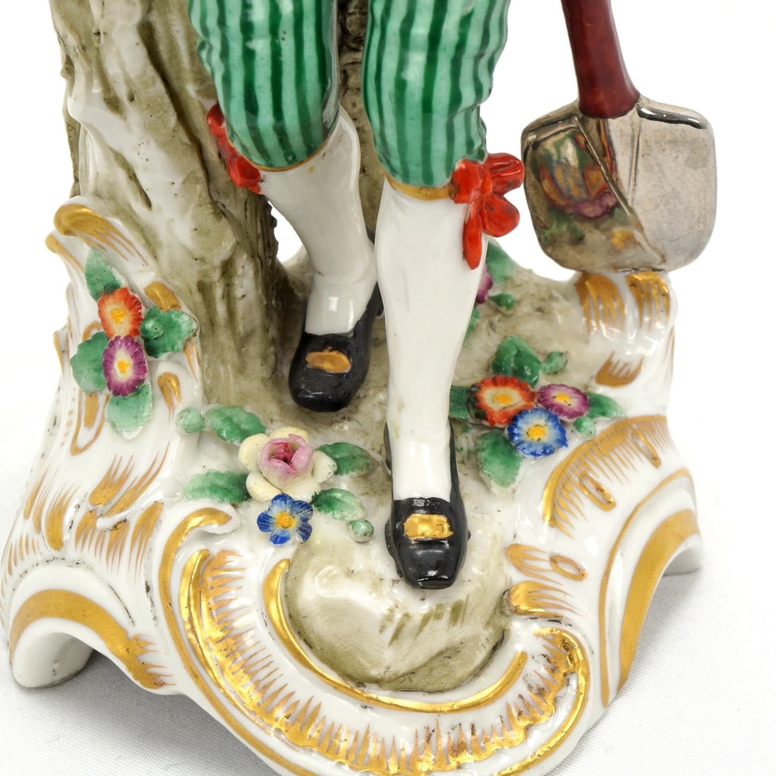 Vintage Capodimonte Youth w Fruit Figurine - 7