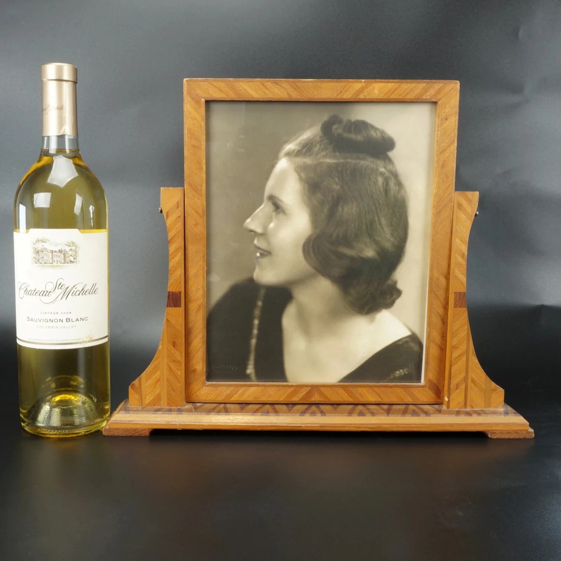 1930s Wood Marquetry Picture Frame - 2
