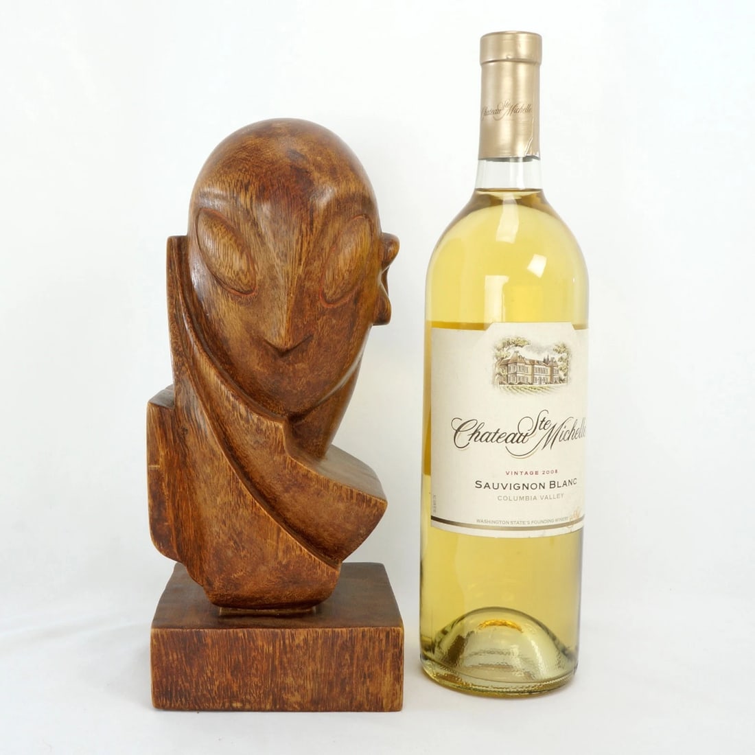 Vintage Teak Statue Bookend - 2