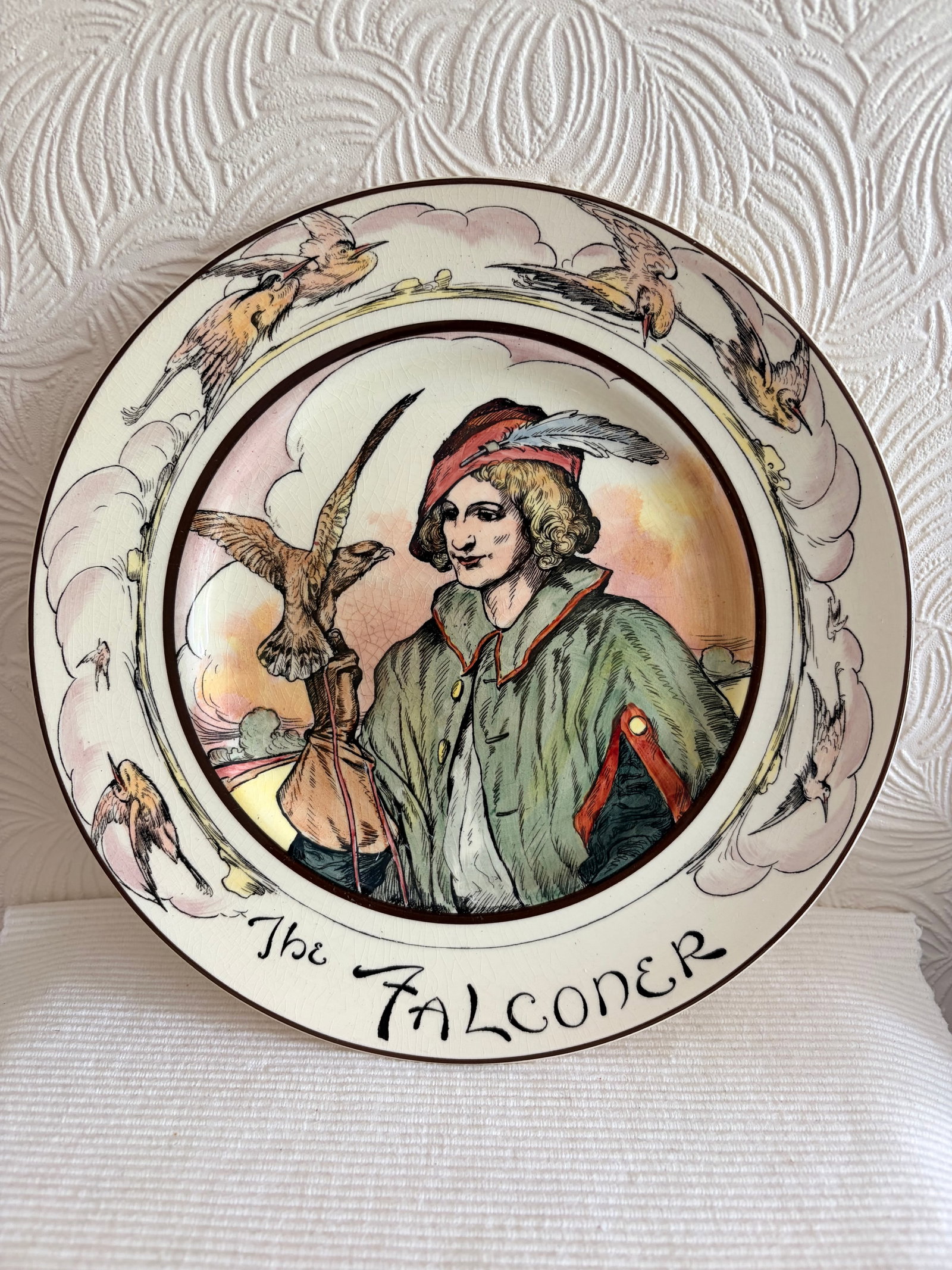 Royal Doulton "The Falconer" Seriesware Plate, Pattern D6279, England, Mid-20th Century (1 of 19)