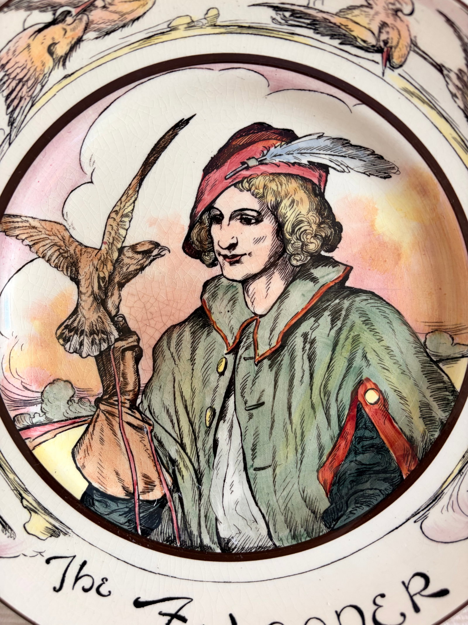Royal Doulton "The Falconer" Seriesware Plate, Pattern D6279, England, Mid-20th Century - 2