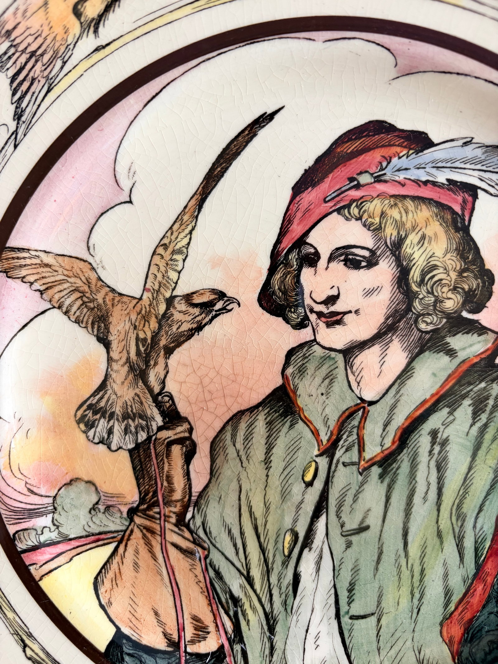 Royal Doulton "The Falconer" Seriesware Plate, Pattern D6279, England, Mid-20th Century - 4