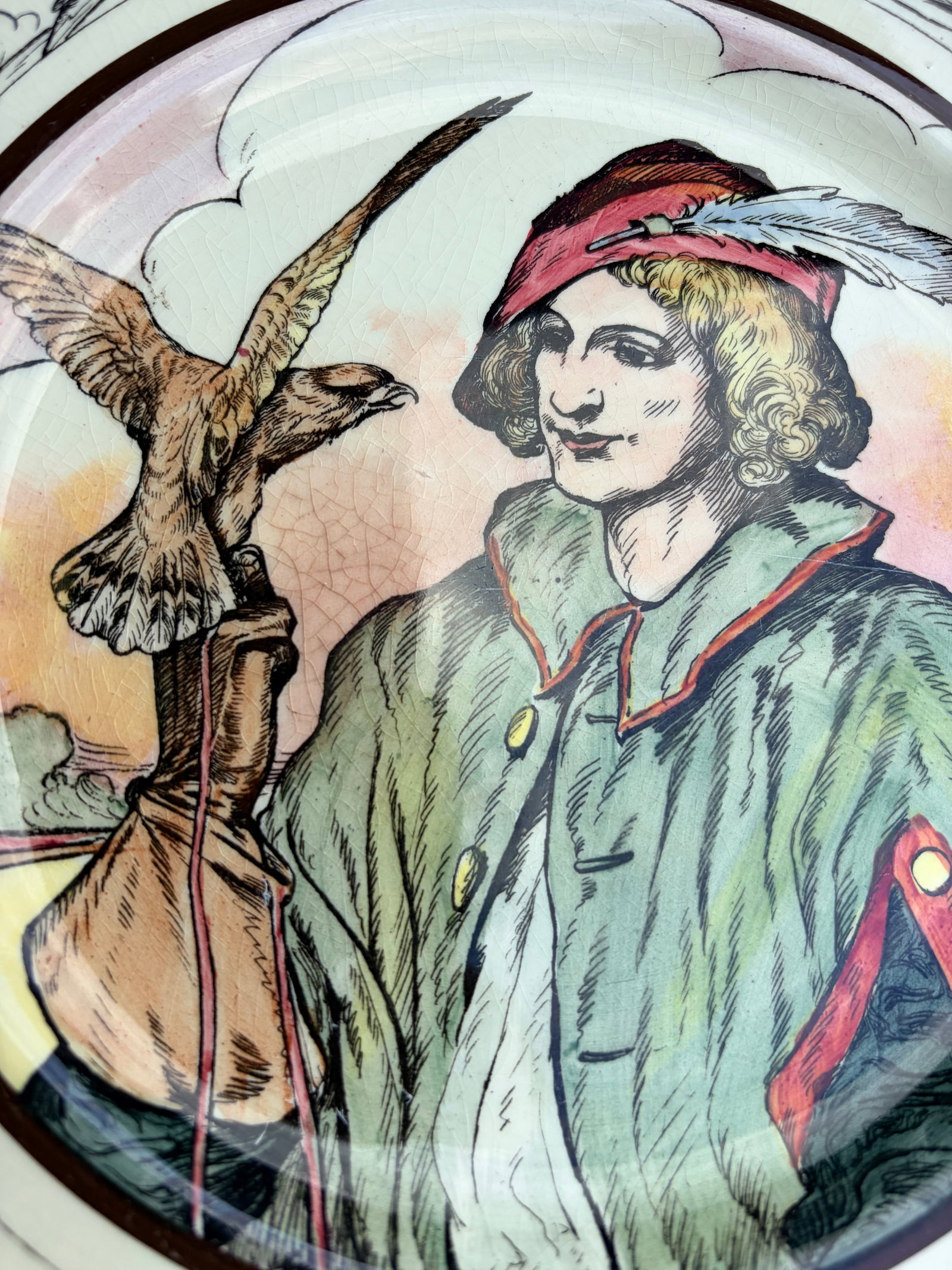 Royal Doulton "The Falconer" Seriesware Plate, Pattern D6279, England, Mid-20th Century - 6