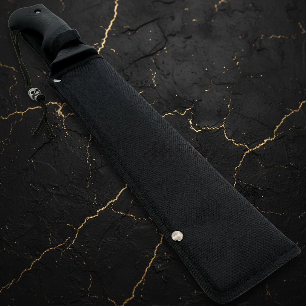 16" Black Survival Bowie Machete Tactical Fixed Blade Camping Hunting Knife - 4
