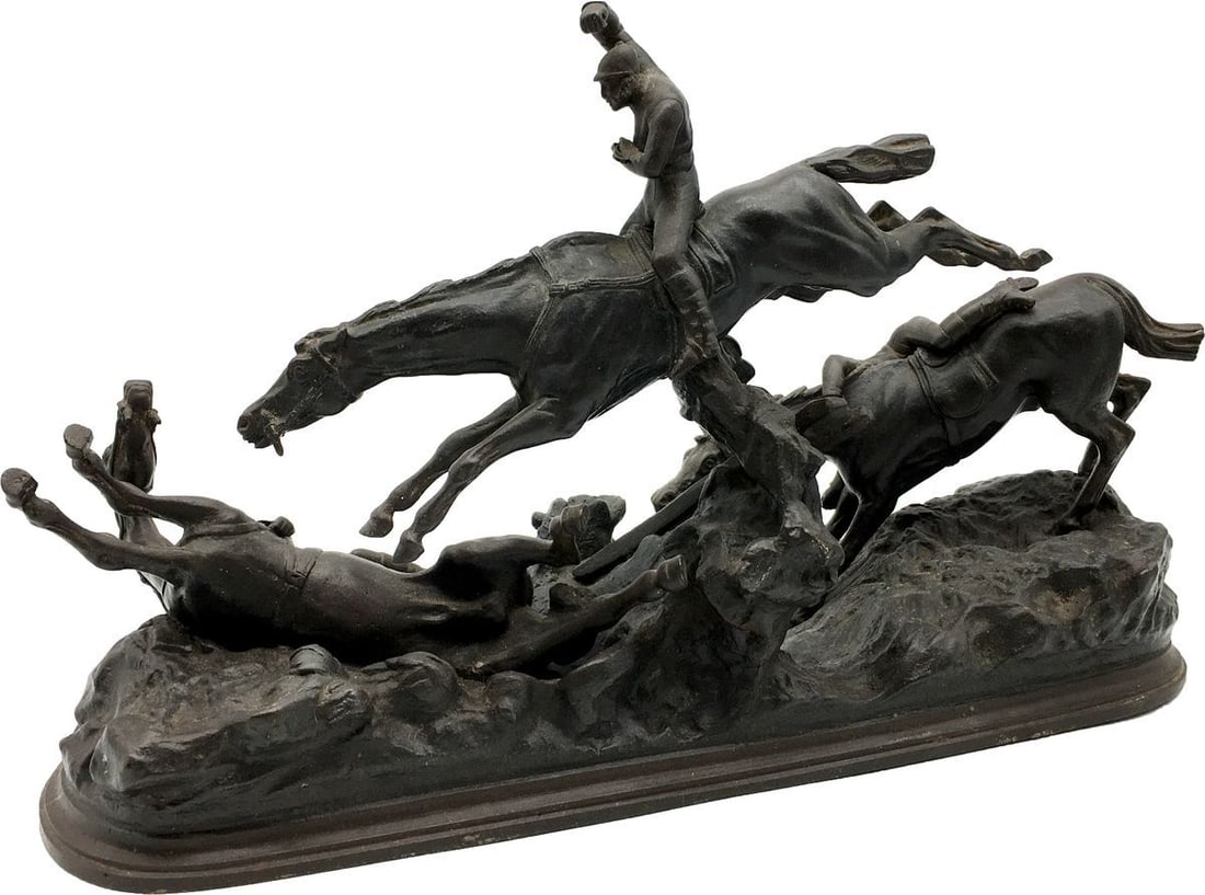 Bronze statue of a man on a horse - 2