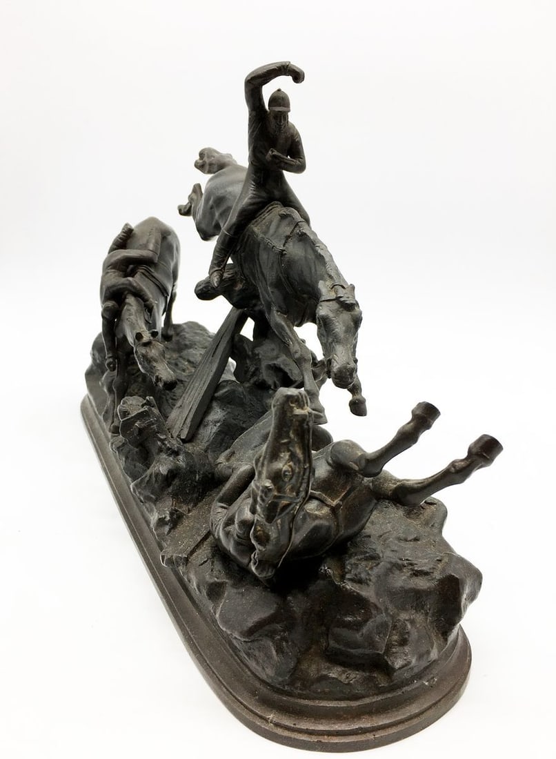 Bronze statue of a man on a horse - 7