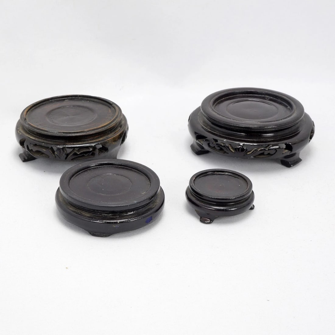 Four Vintage Chinese Wooden Display Stands - 2