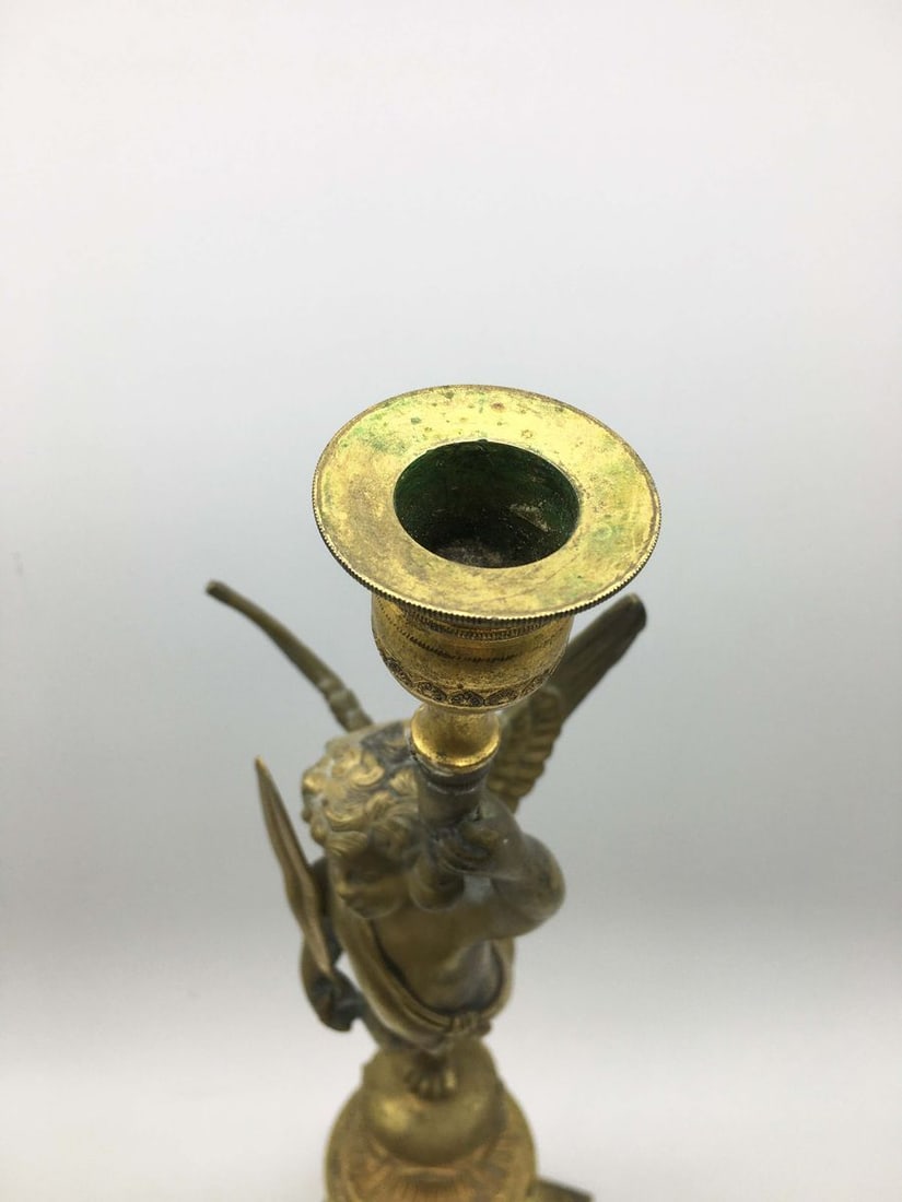 Empire candlestick with a boy for one candle early 19th century - 2