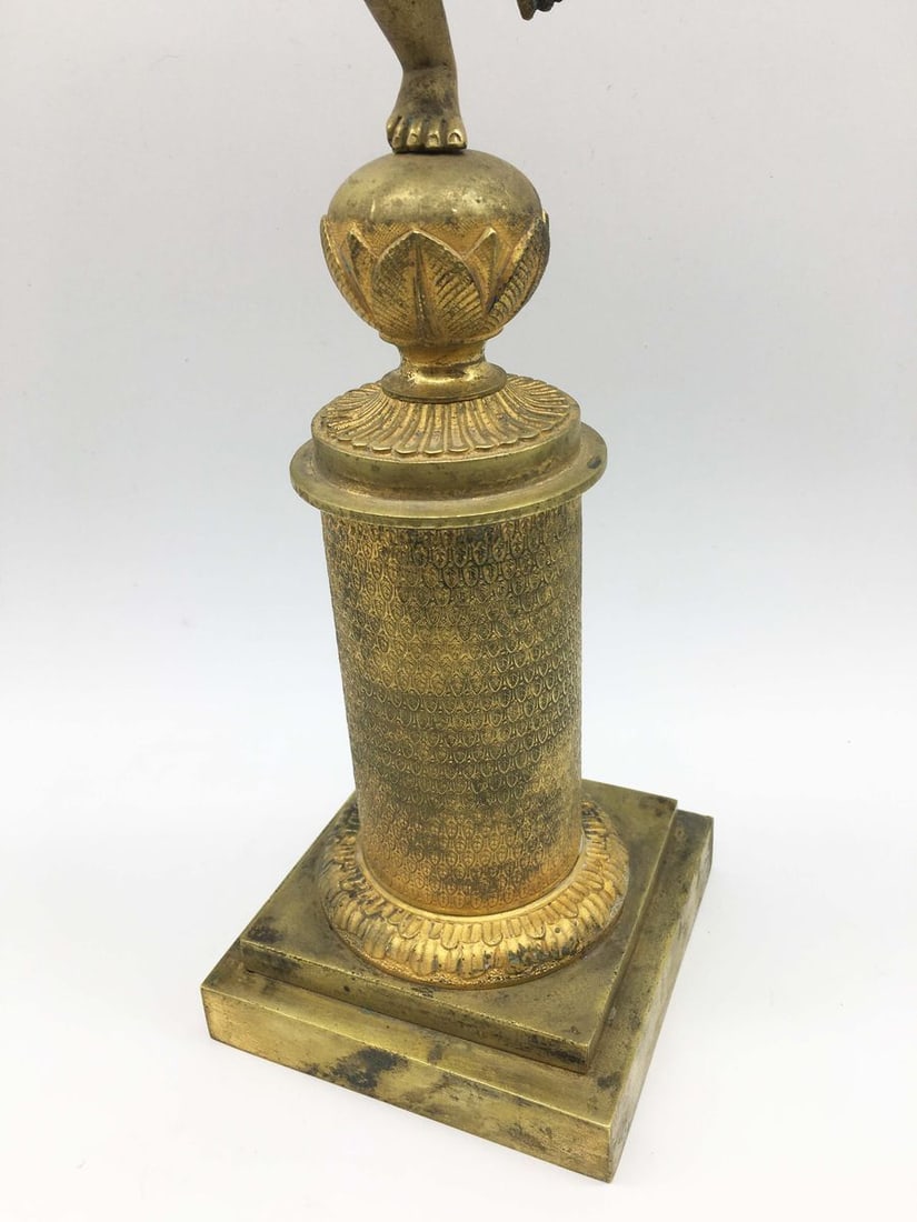 Empire candlestick with a boy for one candle early 19th century - 4