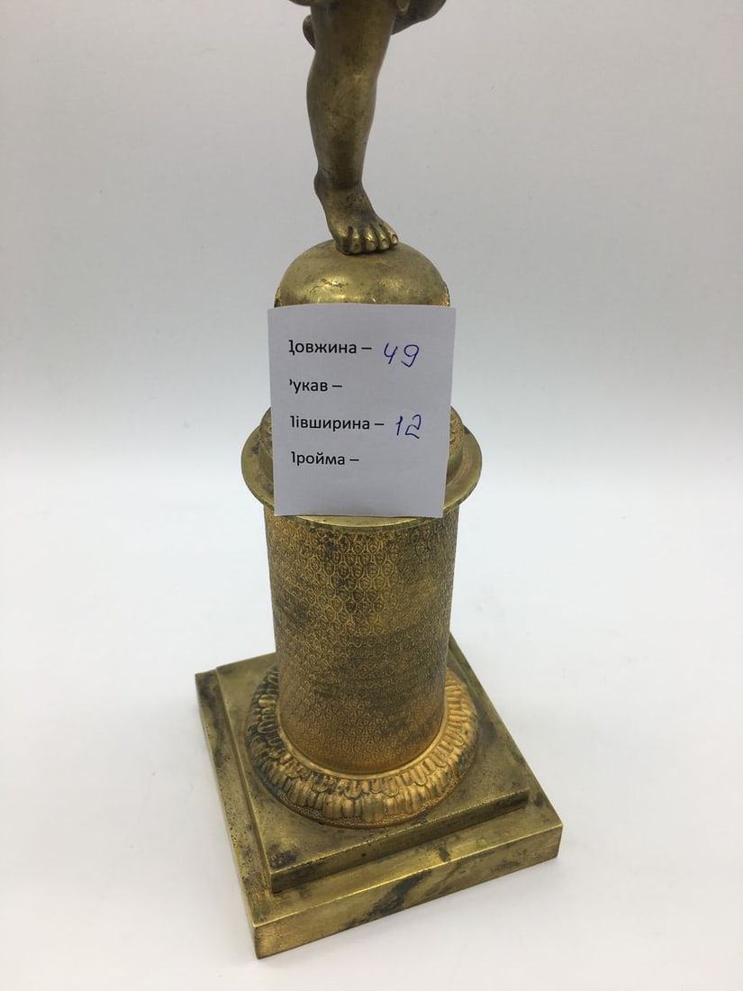 Empire candlestick with a boy for one candle early 19th century - 7