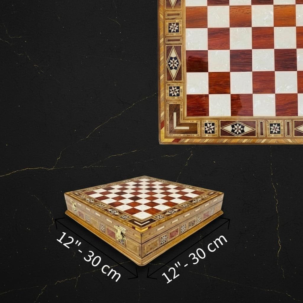 Handmade Greek Mythology Chess Set Metal Olympus Gods and Inlaid Rosewood Storage Board - 7