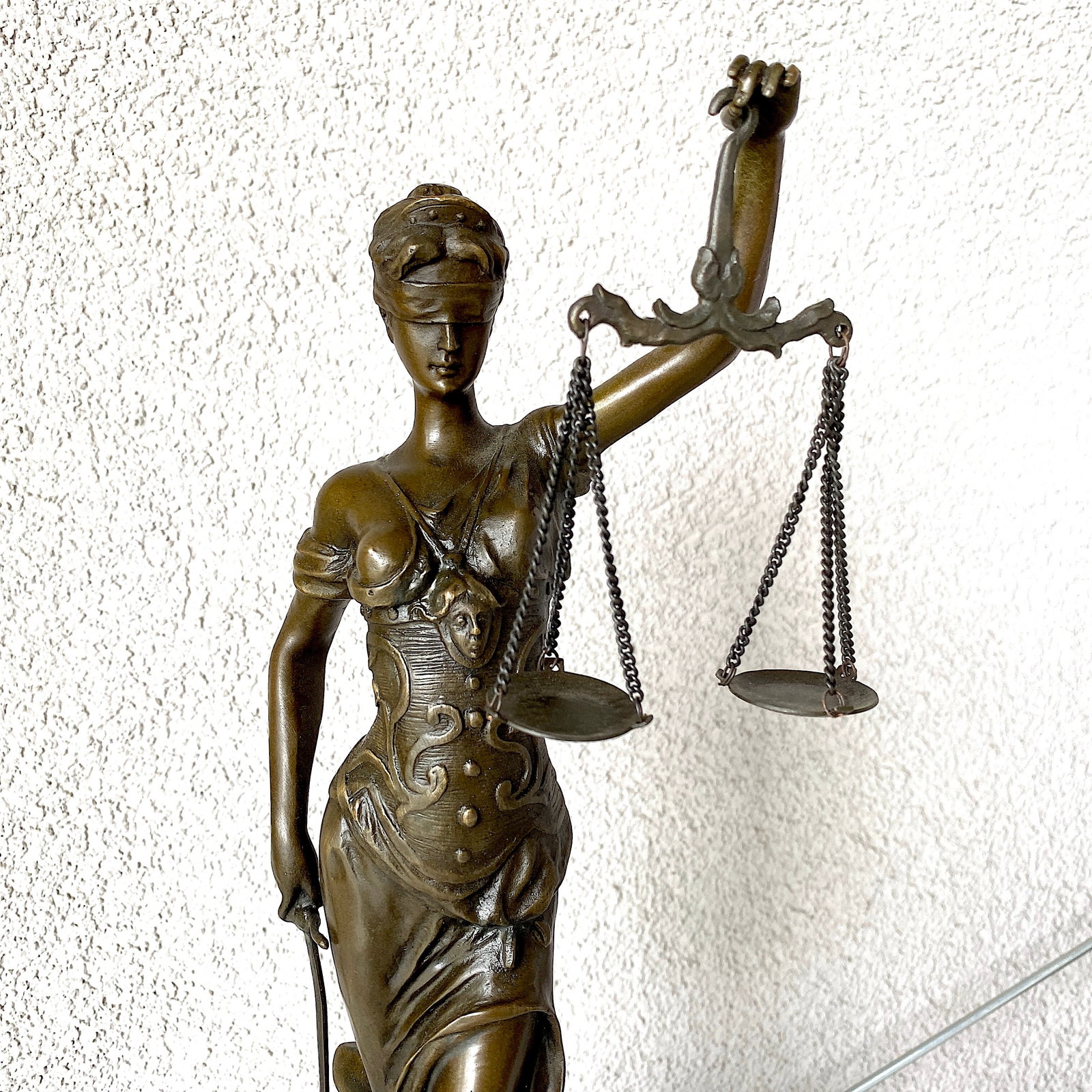 After A. Mayer - L'art Bronze qualite France - Statue of Themis - Lady Justice - 2