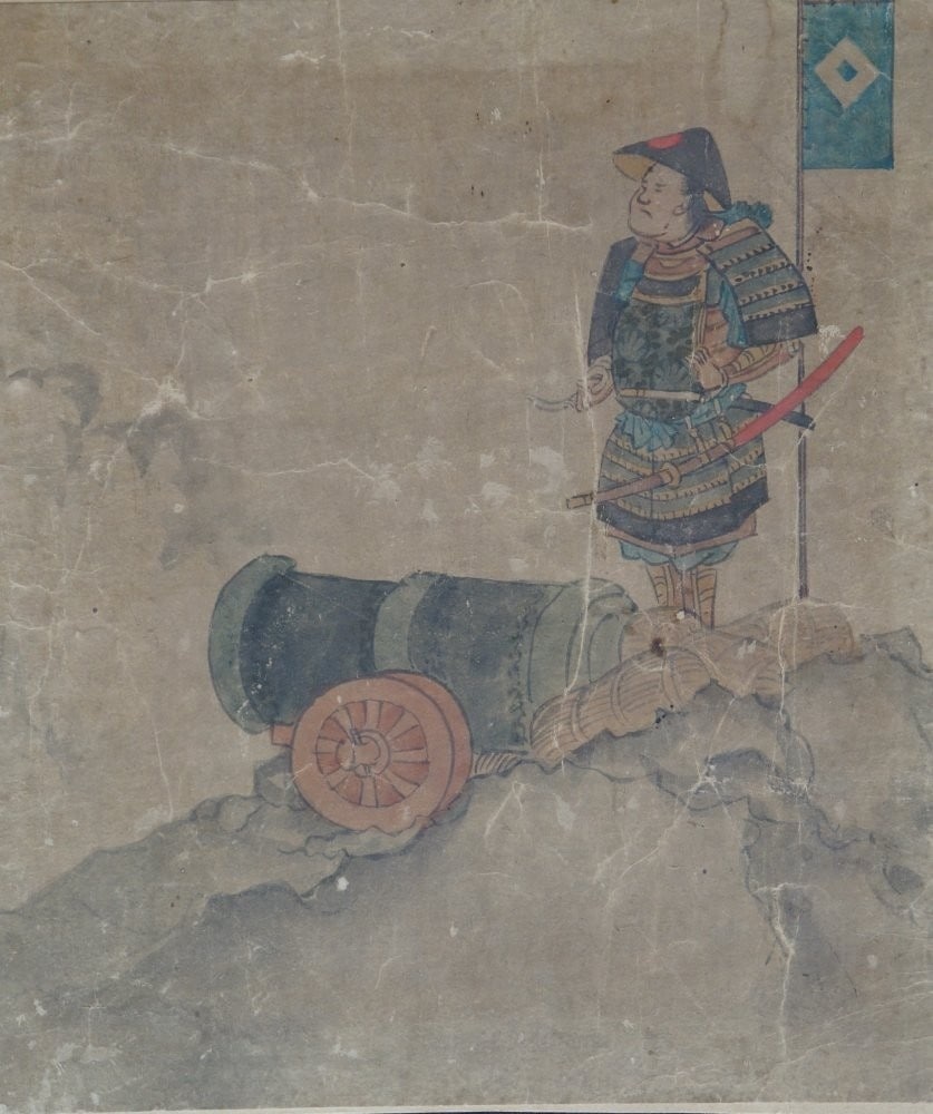 19th Century Japanese Hand-Painted Miniature Ninja and Samurai Artwork Pair - 5