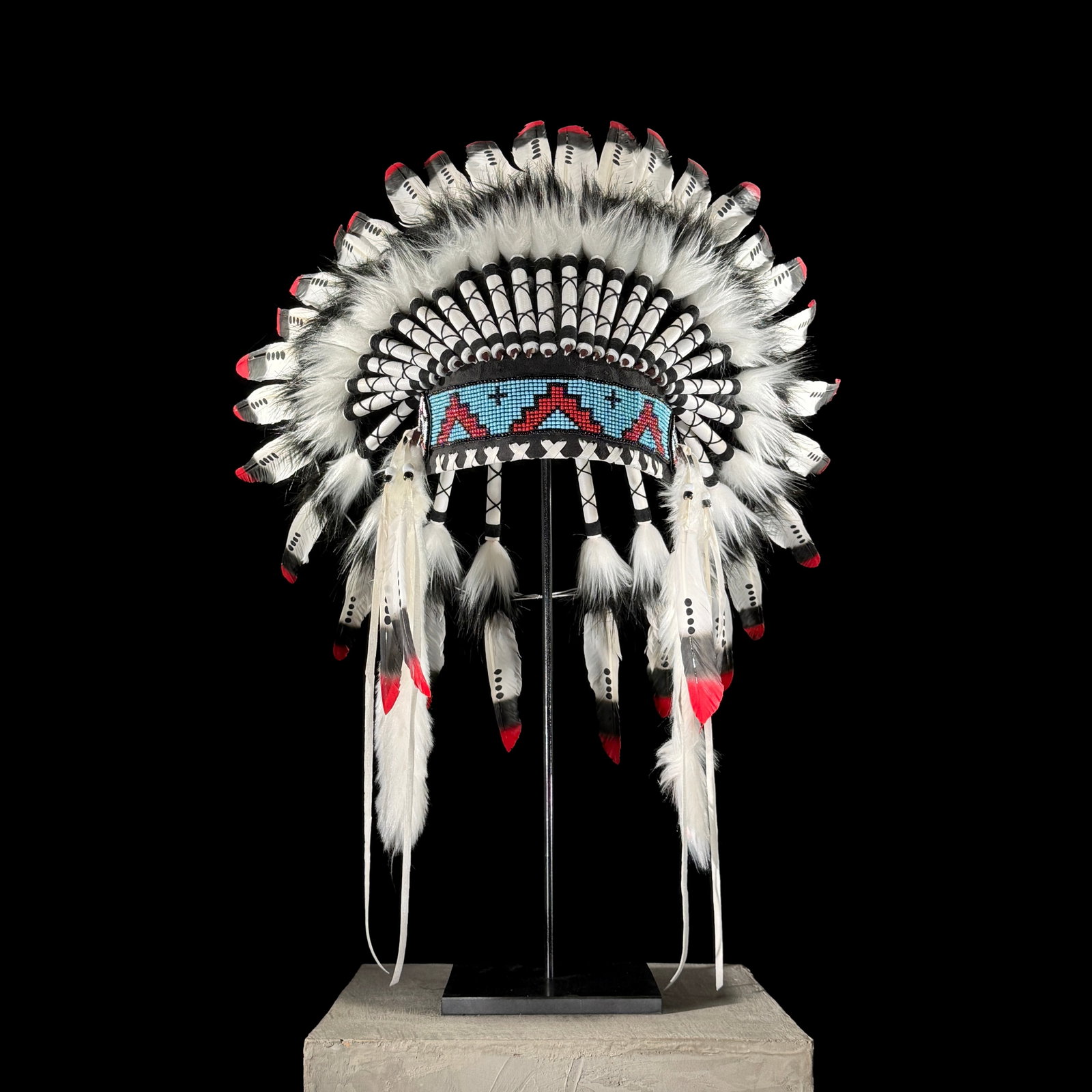 Beautiful remake of an Indian Headdress on a custom stand - 5