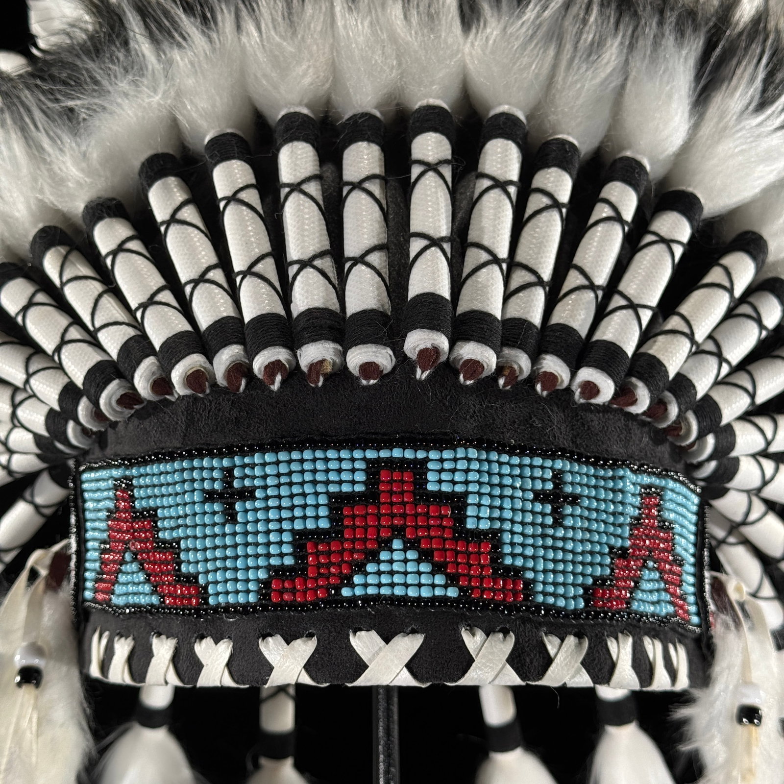 Beautiful remake of an Indian Headdress on a custom stand - 6
