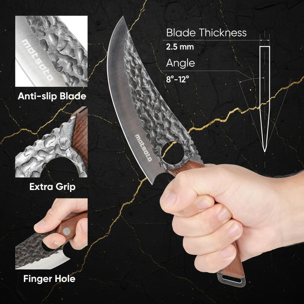 Professional Japanese Steel Kitchen Chef Knife Balanced Ergonomic Cutlery - 3