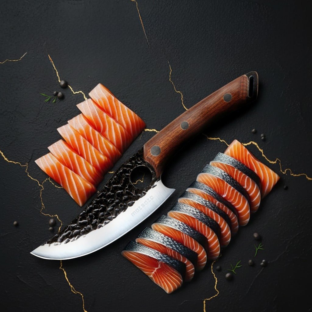 Professional Japanese Steel Kitchen Chef Knife Balanced Ergonomic Cutlery - 4